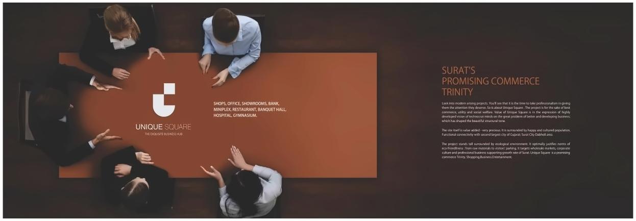  of real estate project Unique Square located at Singanpore, Surat, Gujarat