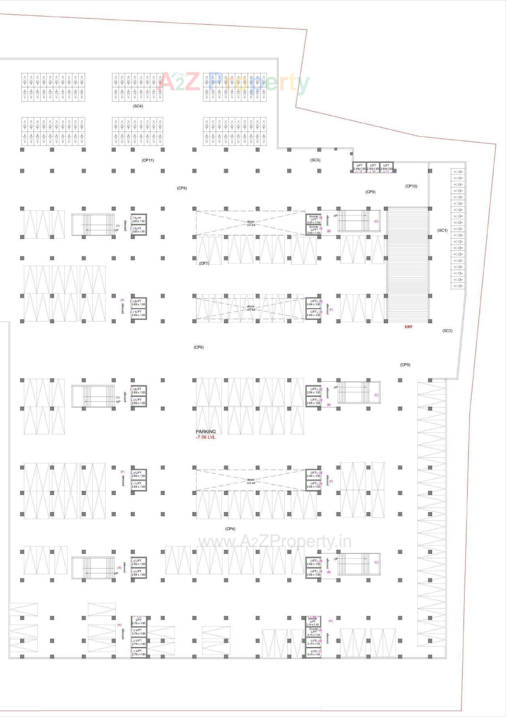 Layout of real estate project United Textile Market located at Surat, Surat, Gujarat