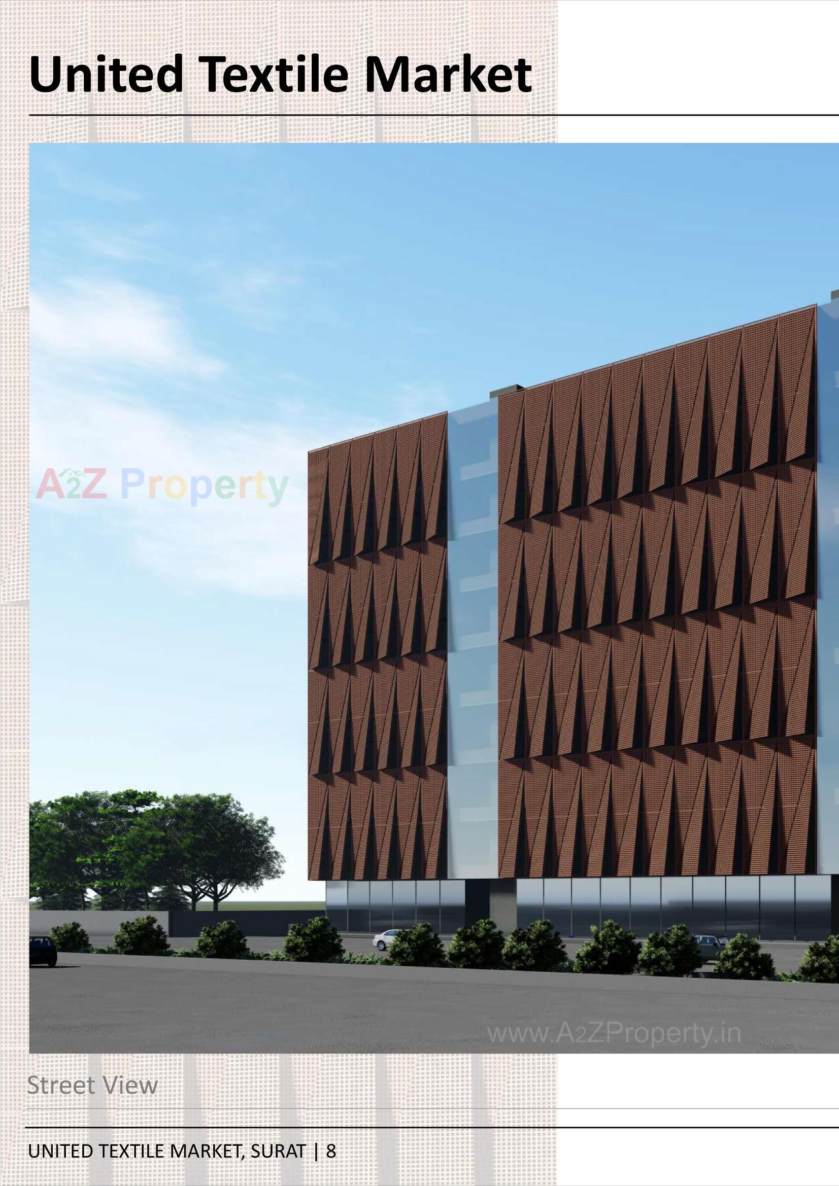 3D Elevation of real estate project United Textile Market located at Surat, Surat, Gujarat