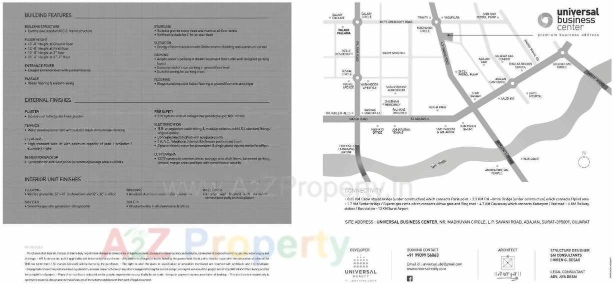  of real estate project Universal Business Centre located at Adajan, Surat, Gujarat