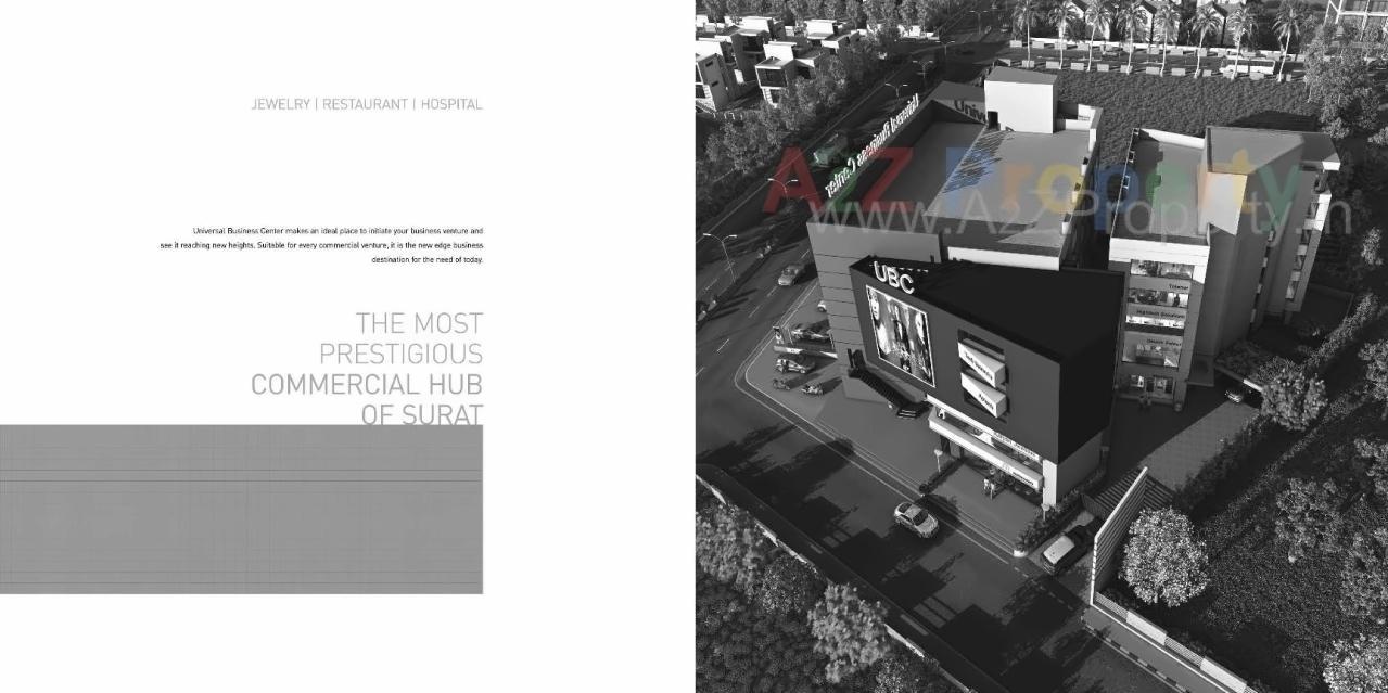 3D Elevation of real estate project Universal Business Centre located at Adajan, Surat, Gujarat