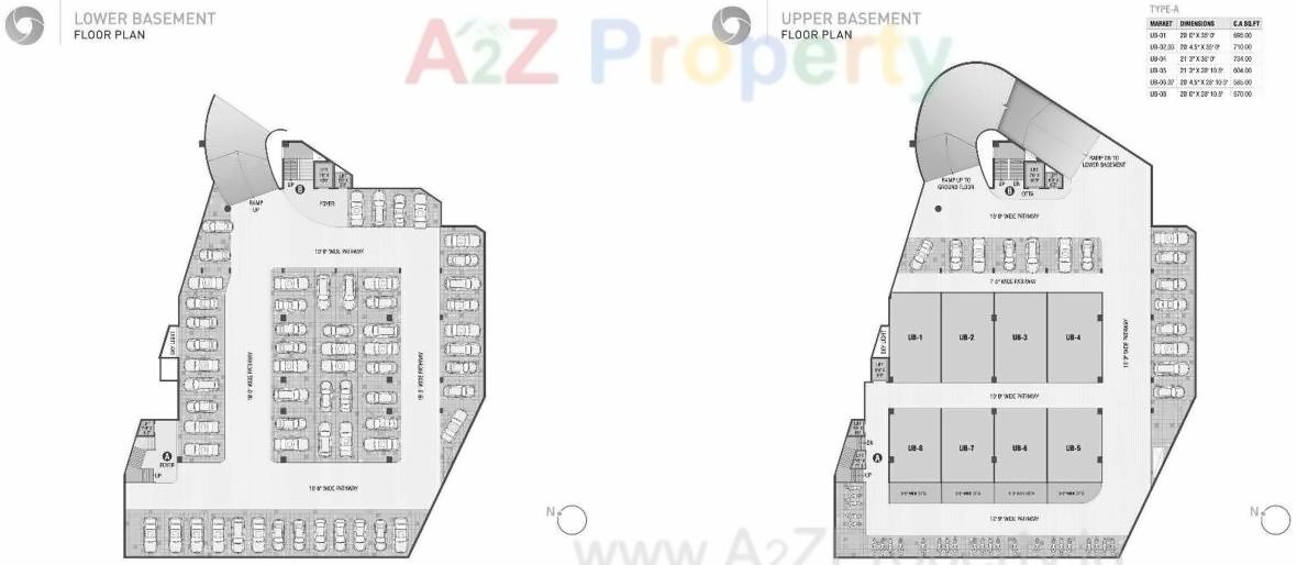 Layout of real estate project Universal Business Centre located at Adajan, Surat, Gujarat