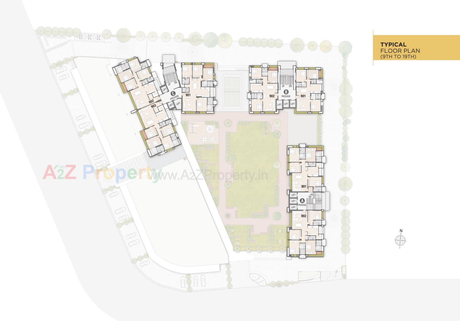 Layout of real estate project Universal Trade Center Universal Homes located at Adajan, Surat, Gujarat