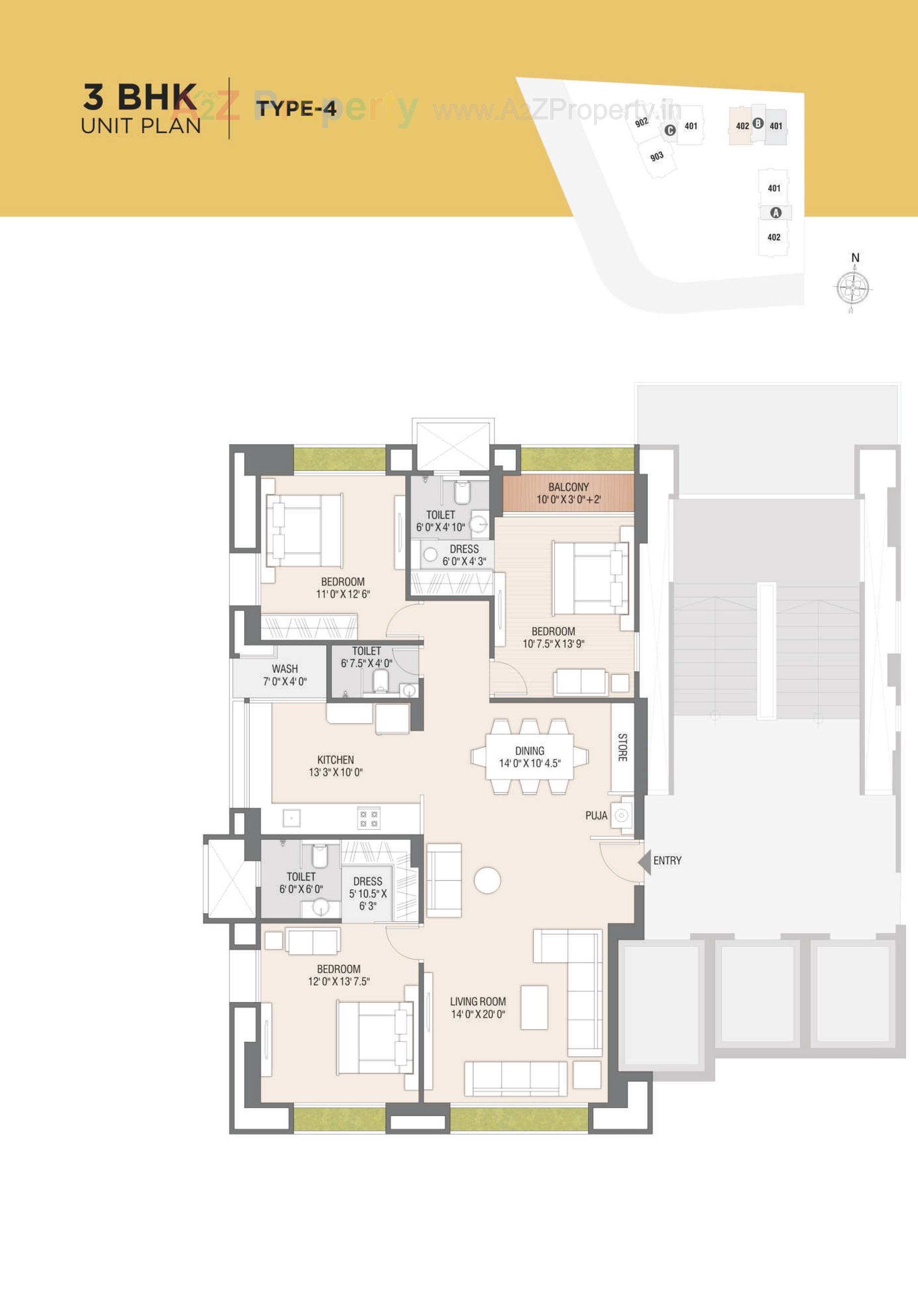 Layout of real estate project Universal Trade Center Universal Homes located at Adajan, Surat, Gujarat