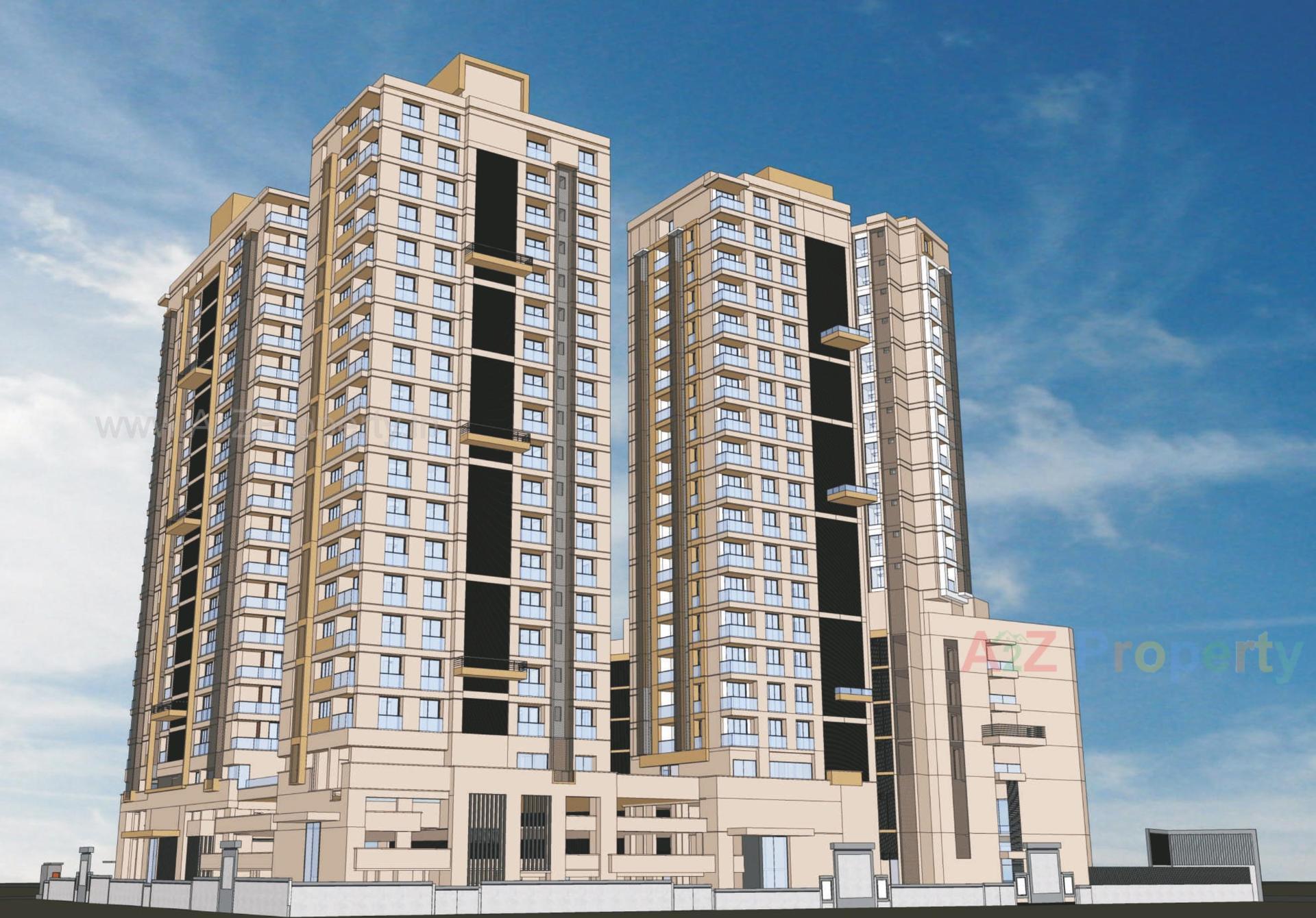3D Elevation of real estate project Universal Trade Center Universal Homes located at Adajan, Surat, Gujarat