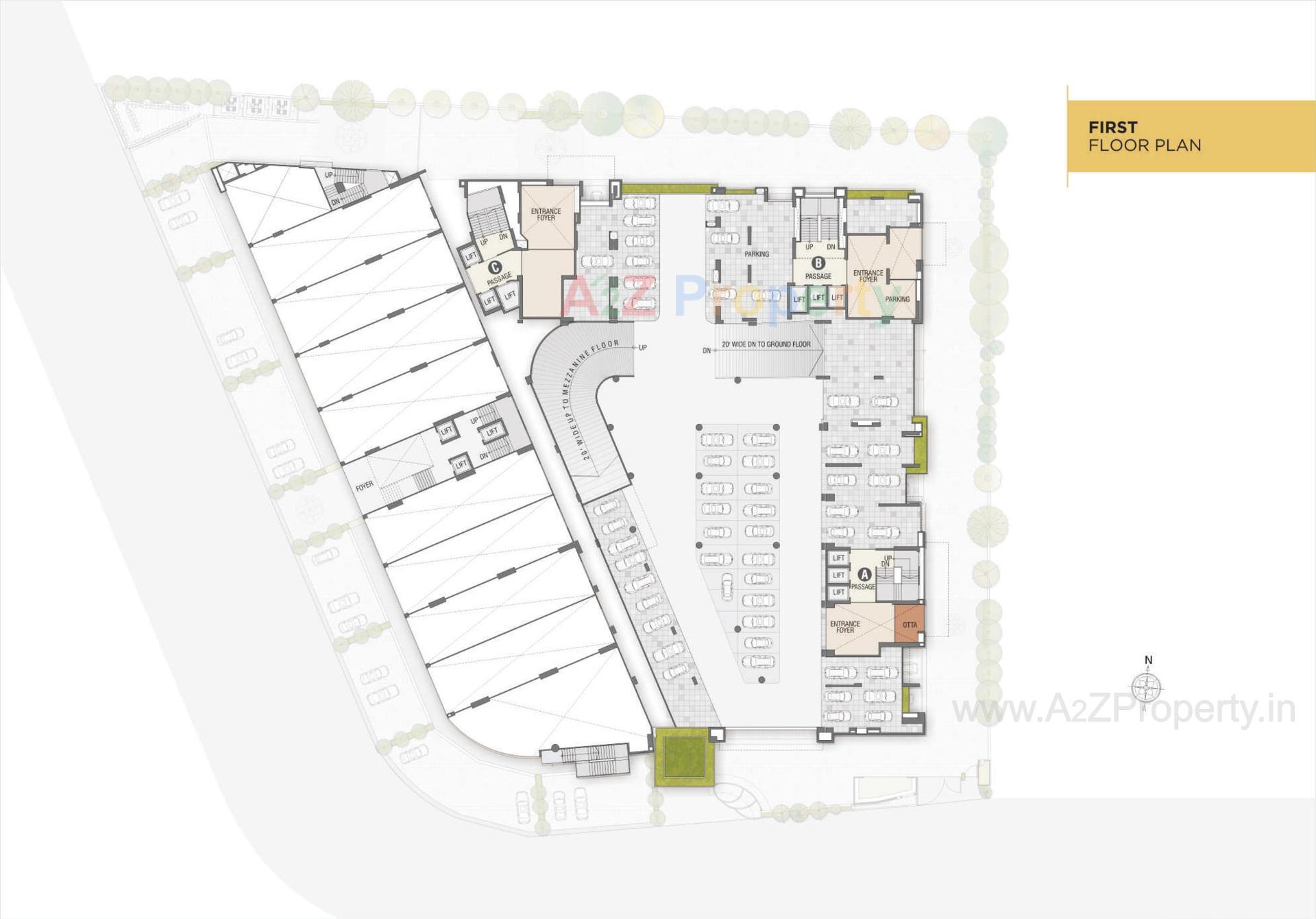 Layout of real estate project Universal Trade Center Universal Homes located at Adajan, Surat, Gujarat