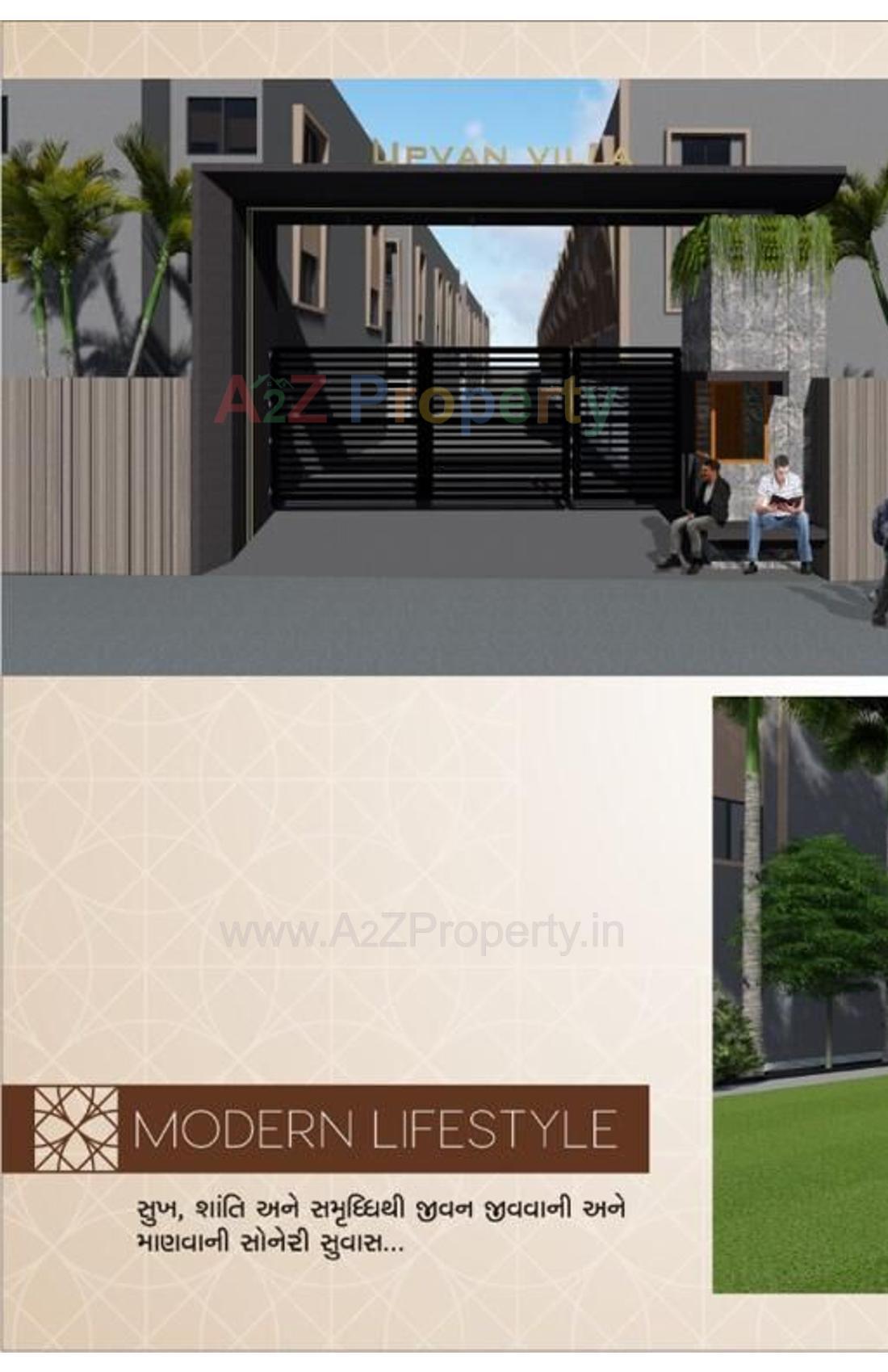 3D Elevation of real estate project Upvan Villa located at Dindoli, Surat, Gujarat