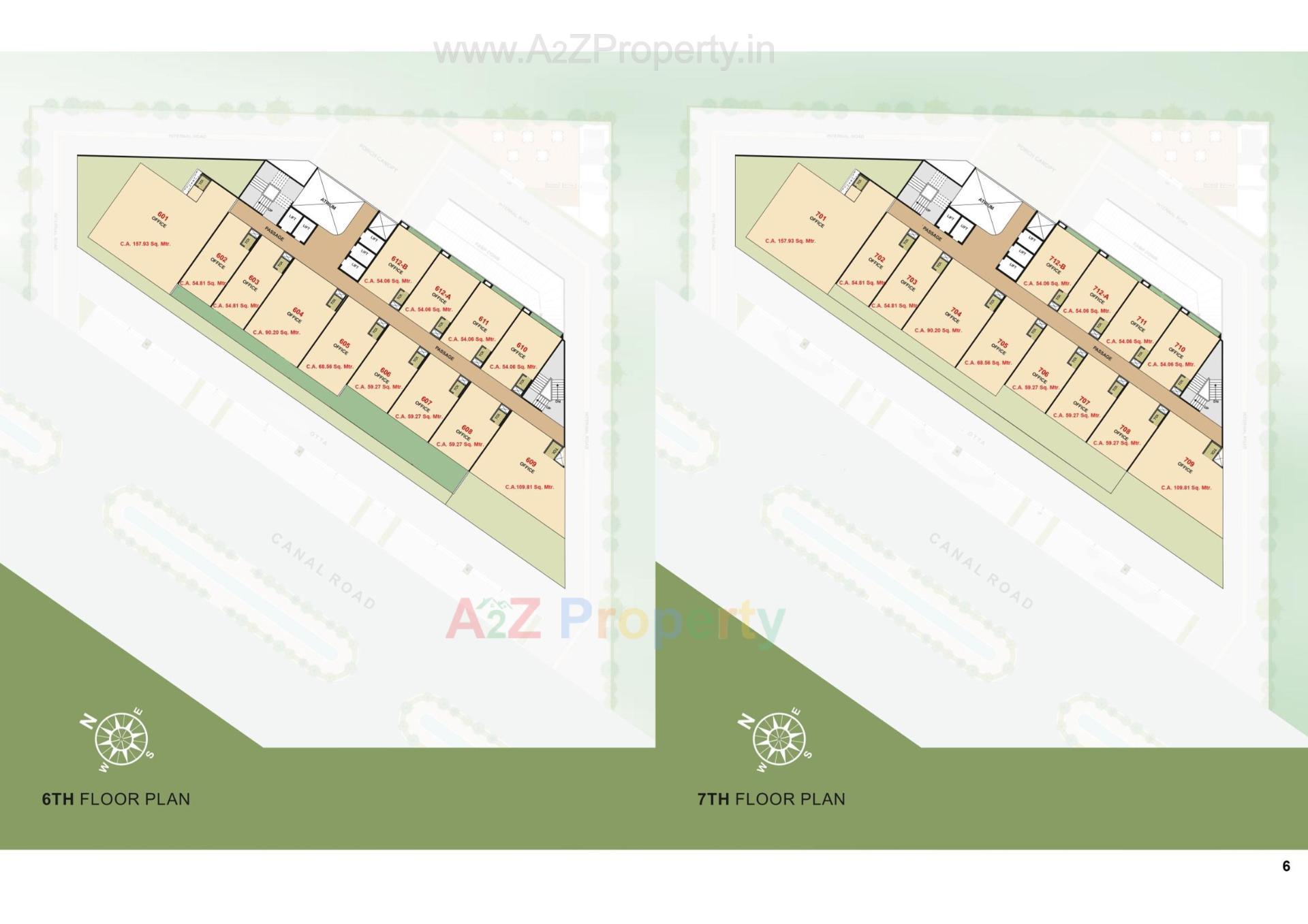 Layout of real estate project Vacanza  Atlas located at Vesu Bharthana Althan , Surat, Gujarat
