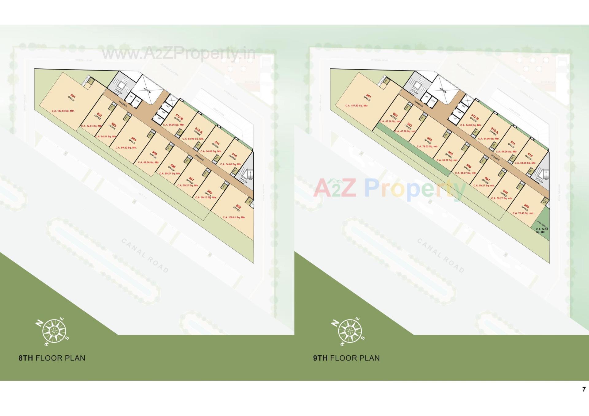 Layout of real estate project Vacanza  Atlas located at Vesu Bharthana Althan , Surat, Gujarat