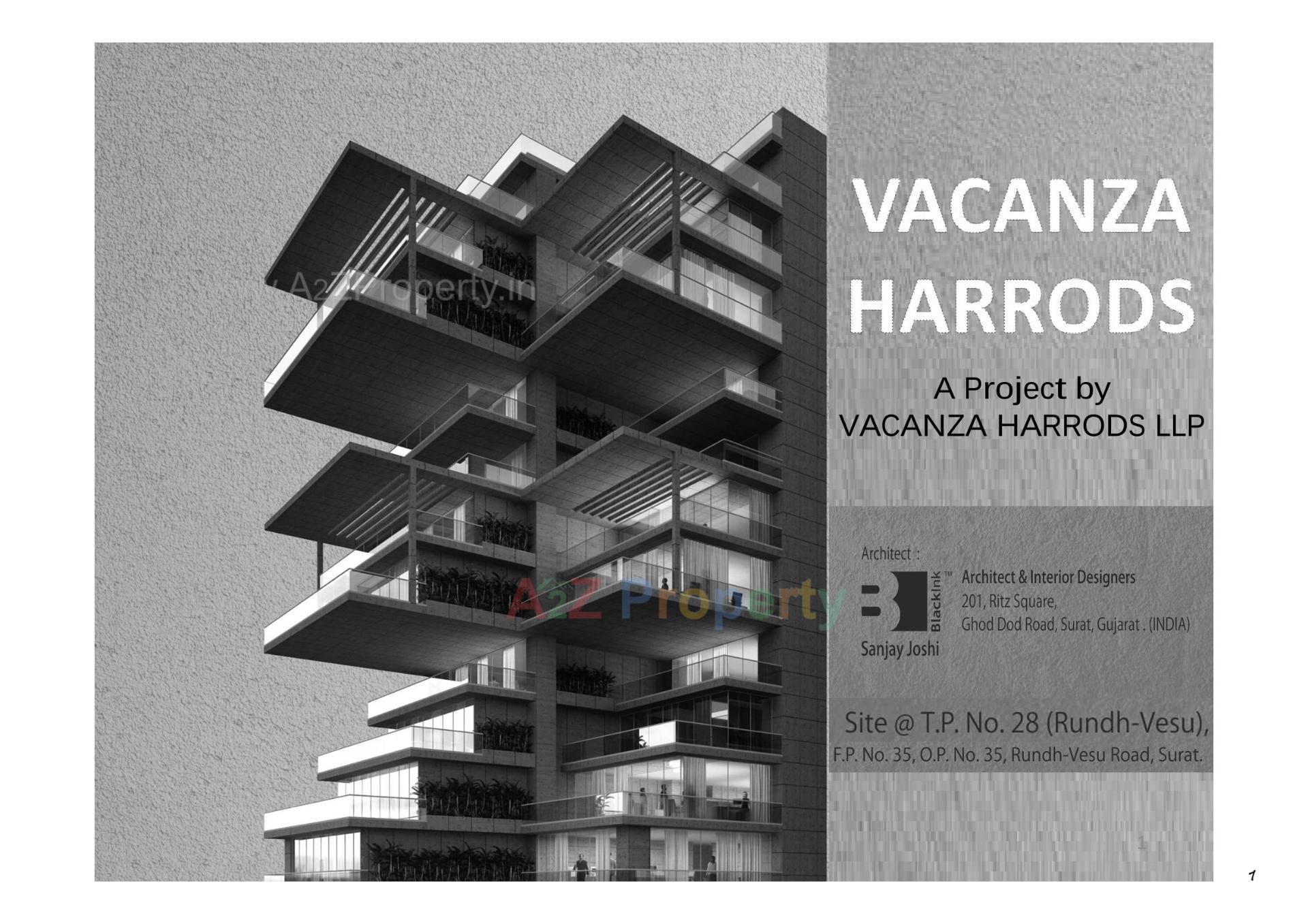 3D Elevation of real estate project Vacanza Harrods located at Rundh, Surat, Gujarat