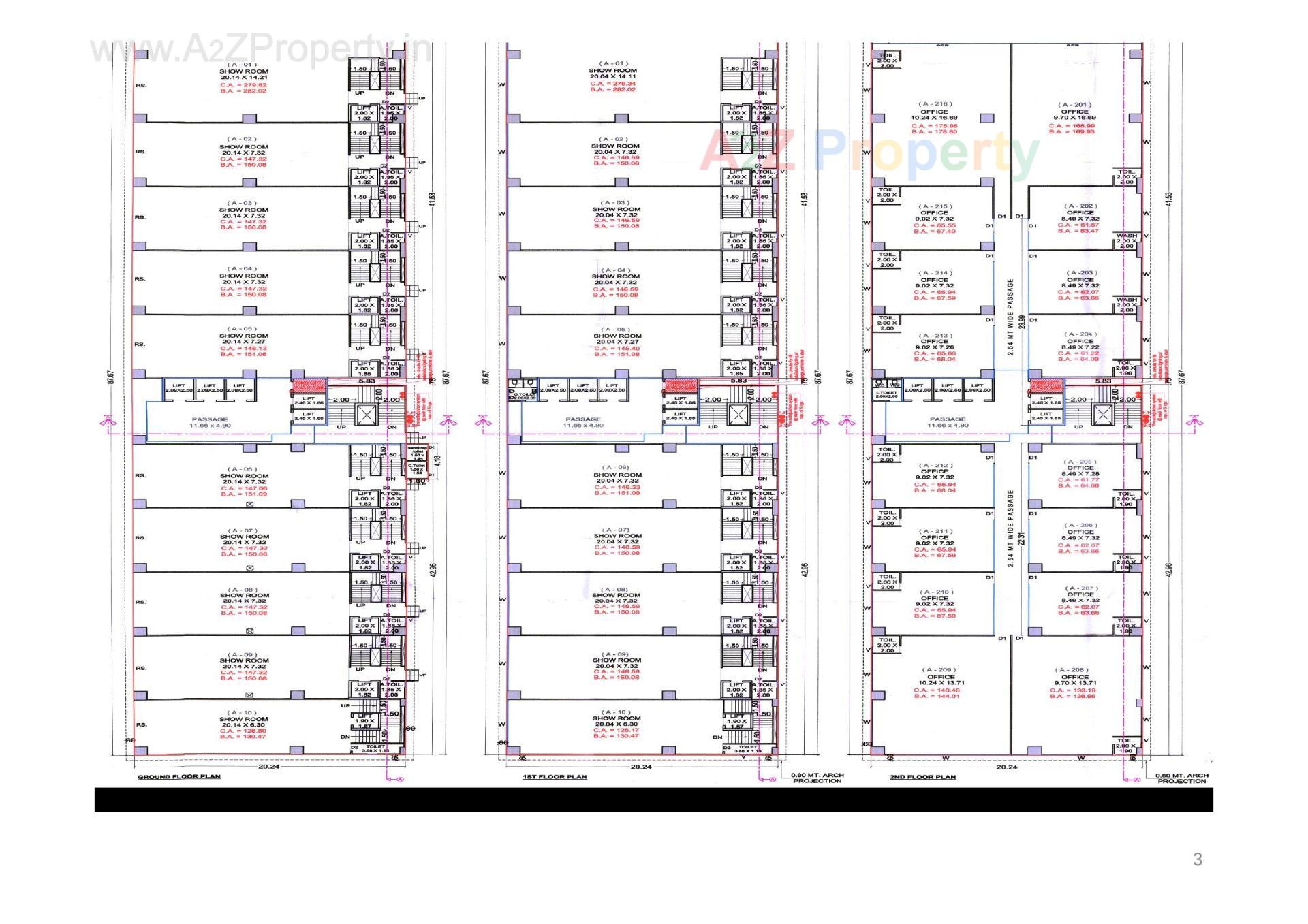 Layout of real estate project Vacanza Harrods located at Rundh, Surat, Gujarat