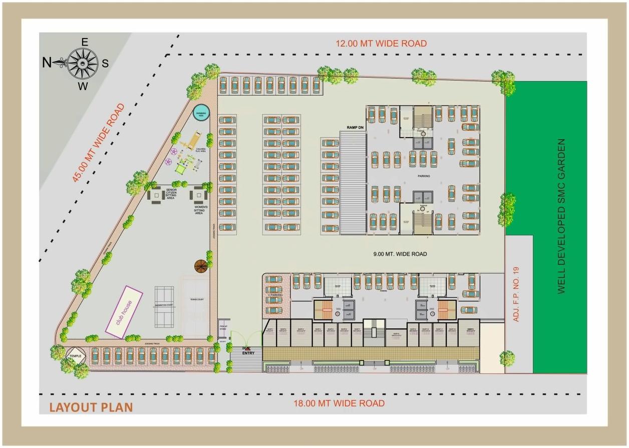 Layout of real estate project Vacanza Homes located at Surat, Surat, Gujarat