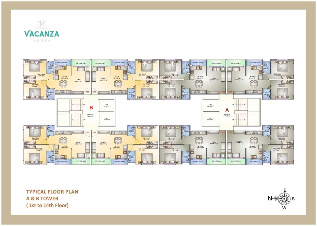Layout of real estate project Vacanza Homes located at Surat, Surat, Gujarat