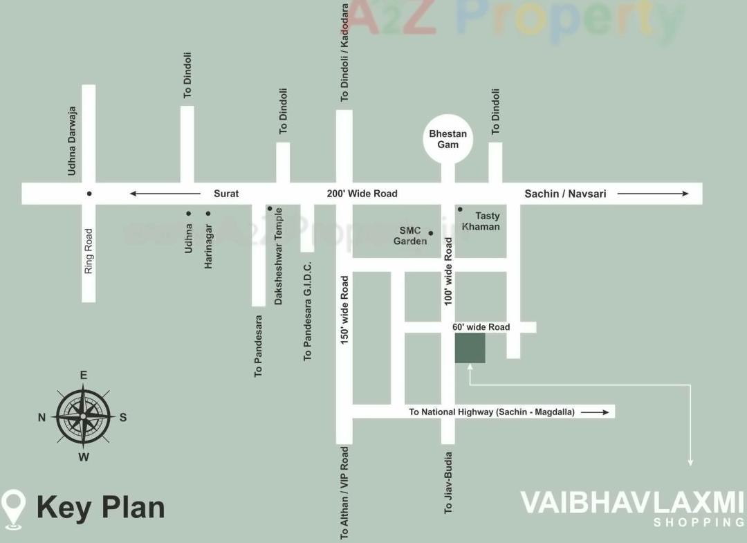  of real estate project Vaibhavlaxmi Shopping located at Bhestan, Surat, Gujarat