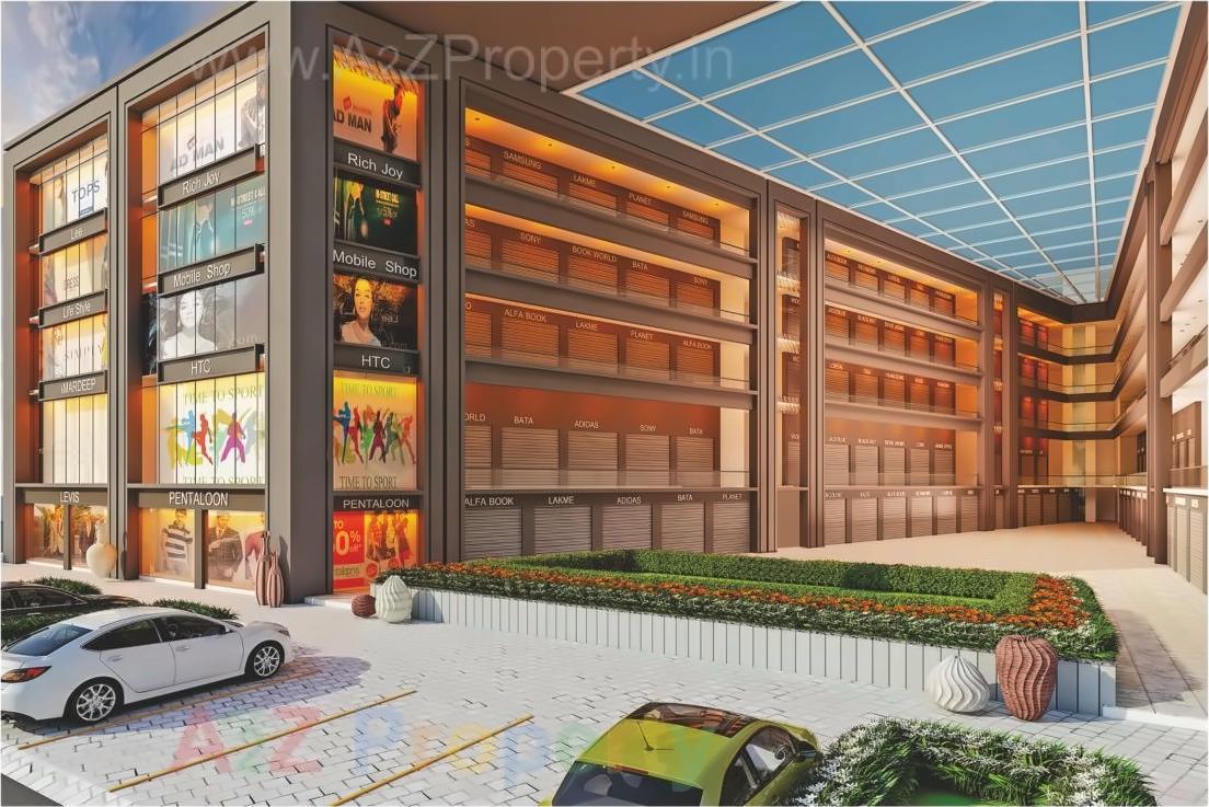 3D Elevation of real estate project Vaibhavlaxmi Shopping located at Bhestan, Surat, Gujarat