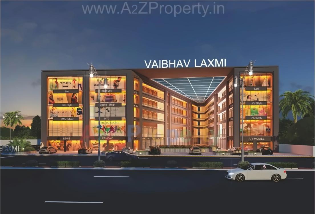 3D Elevation of real estate project Vaibhavlaxmi Shopping located at Bhestan, Surat, Gujarat