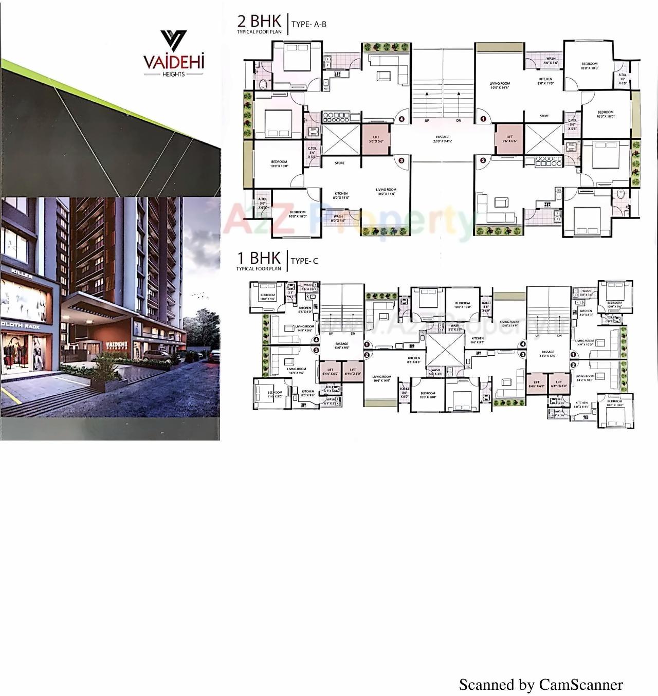 Layout of real estate project Vaidehi Heights located at Karadava, Surat, Gujarat