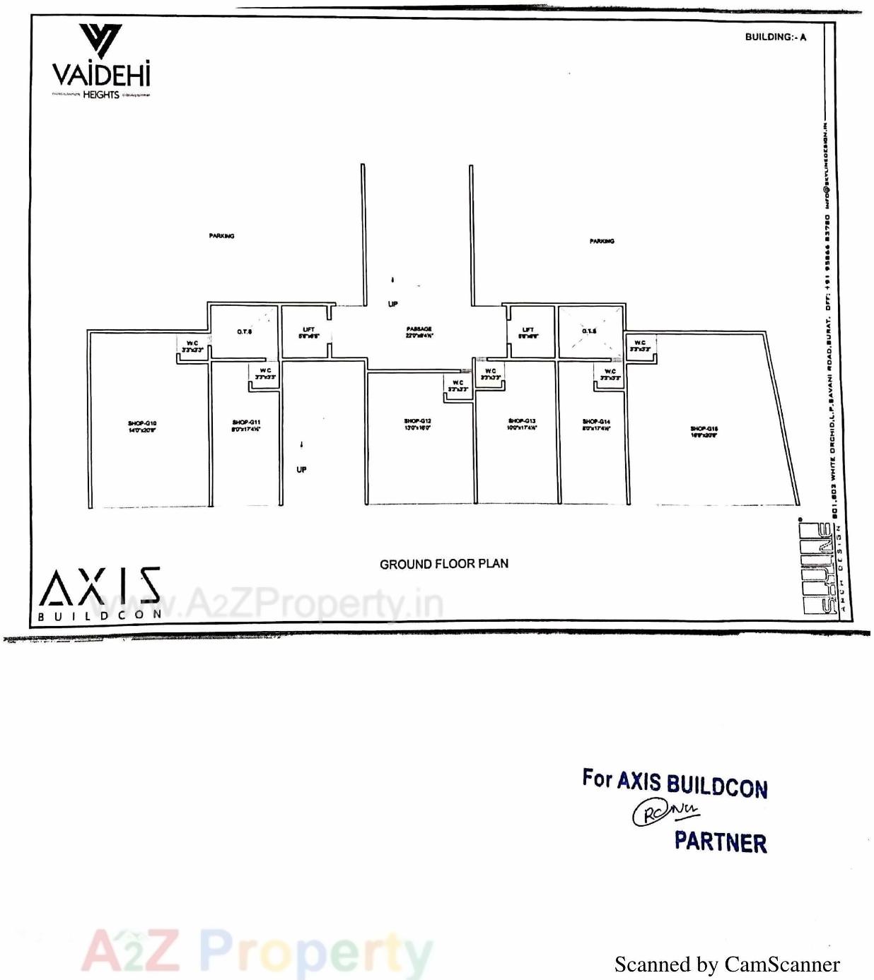 Layout of real estate project Vaidehi Heights located at Karadava, Surat, Gujarat
