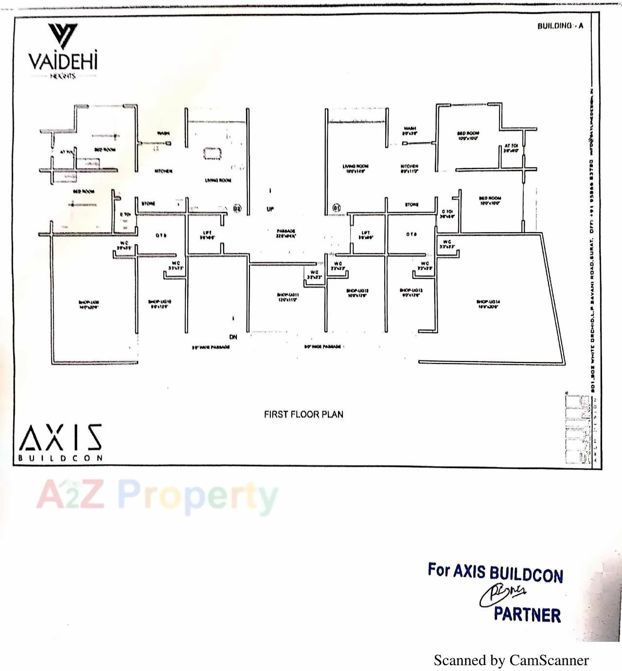 Layout of real estate project Vaidehi Heights located at Karadava, Surat, Gujarat