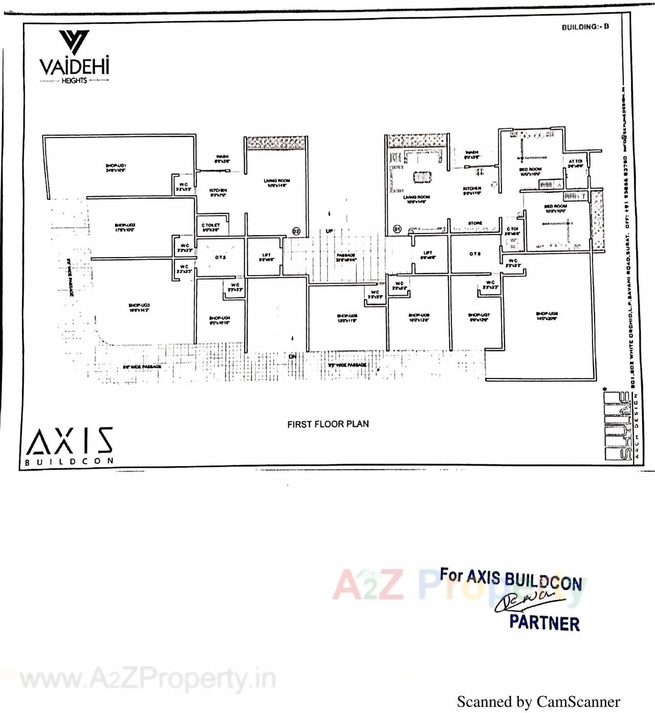 Layout of real estate project Vaidehi Heights located at Karadava, Surat, Gujarat