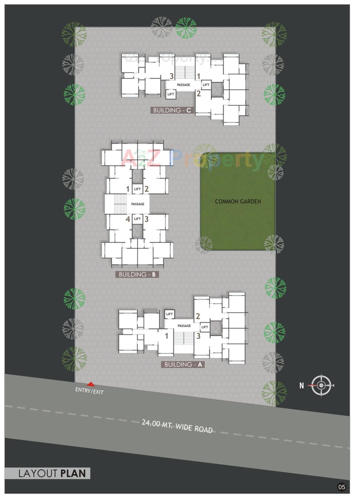 Layout of real estate project Vaidehi Hills located at Karadava, Surat, Gujarat