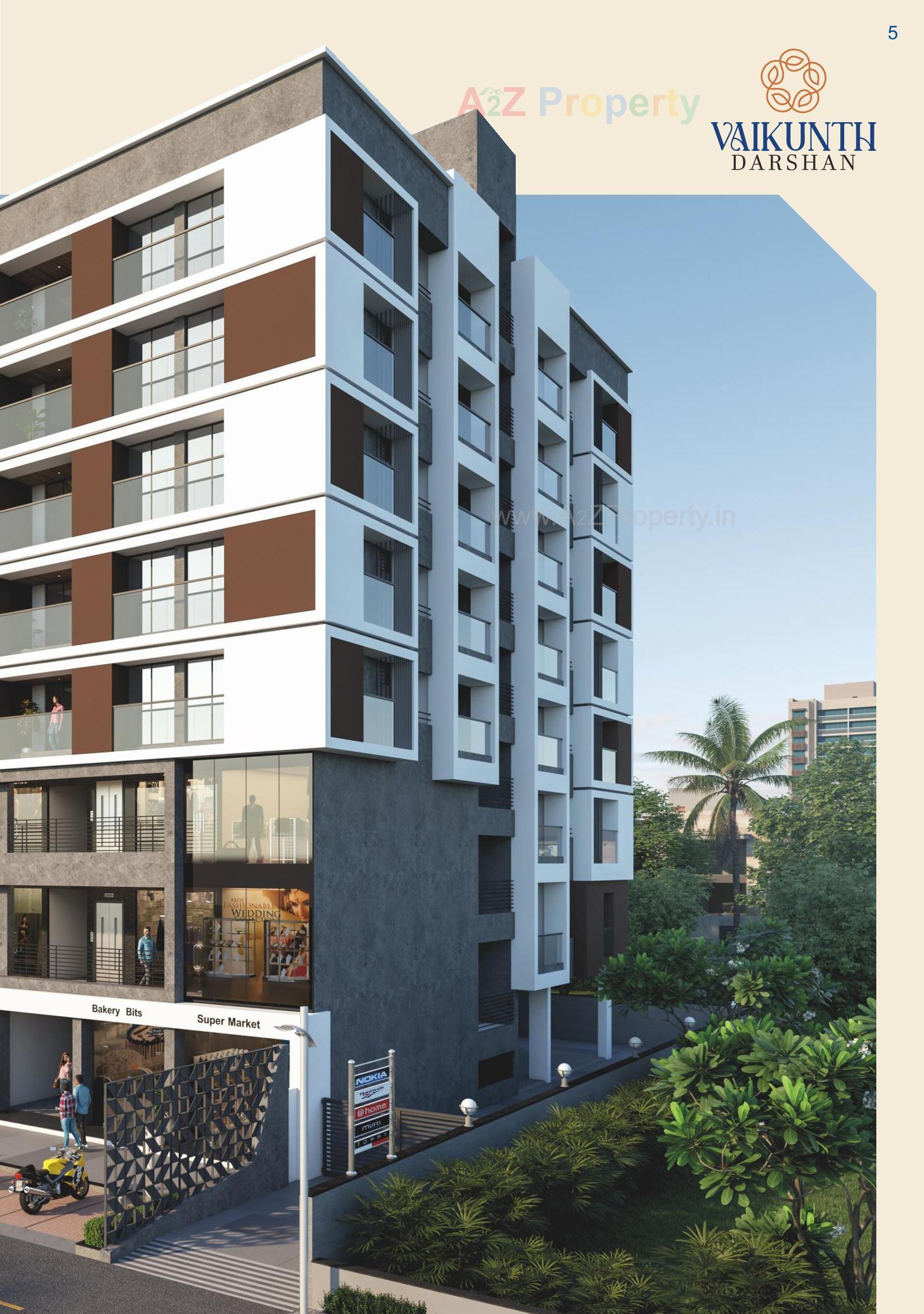 3D Elevation of real estate project Vaikunth Darshan located at Variav, Surat, Gujarat