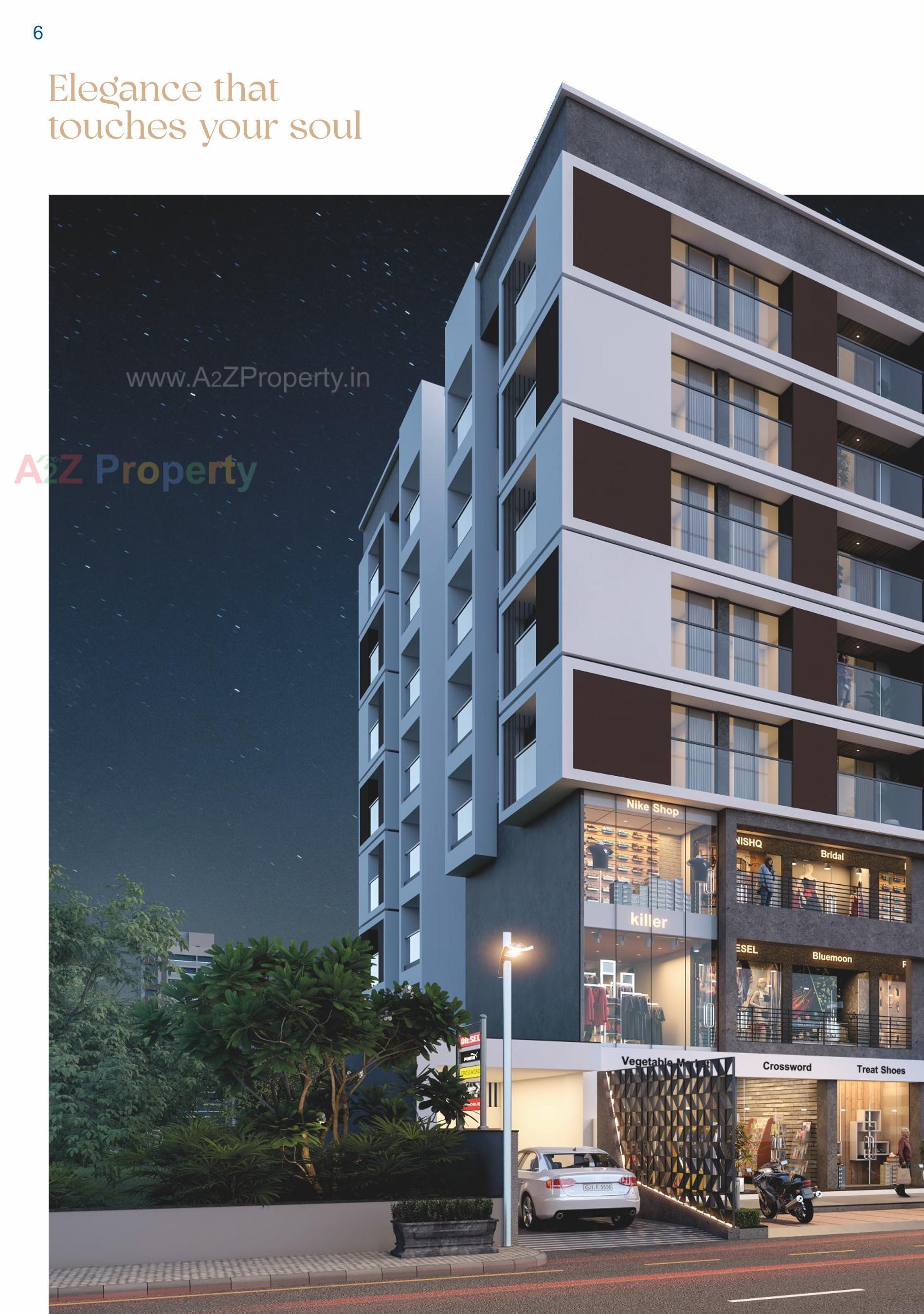 3D Elevation of real estate project Vaikunth Darshan located at Variav, Surat, Gujarat