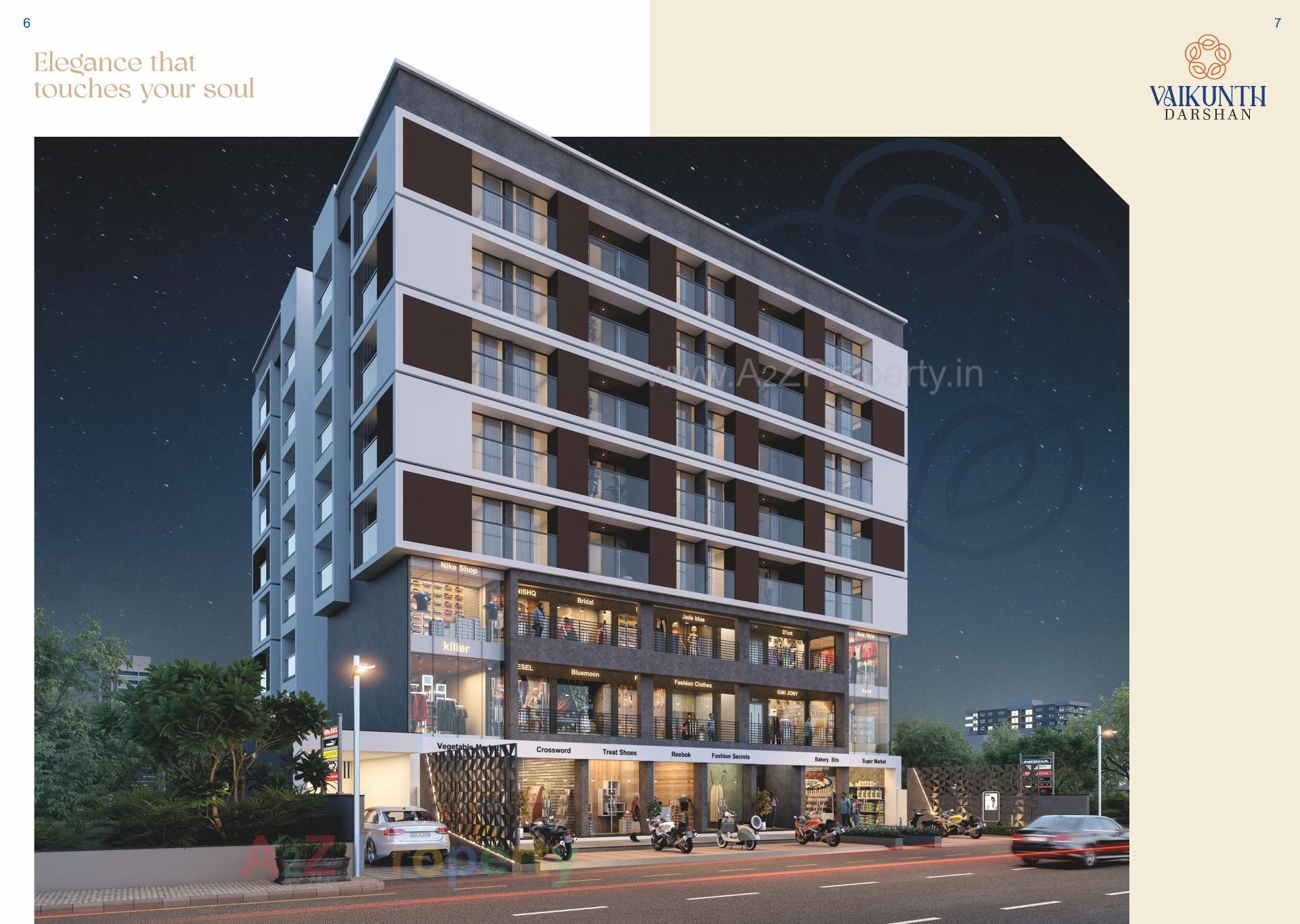 3D Elevation of real estate project Vaikunth Darshan located at Variav, Surat, Gujarat