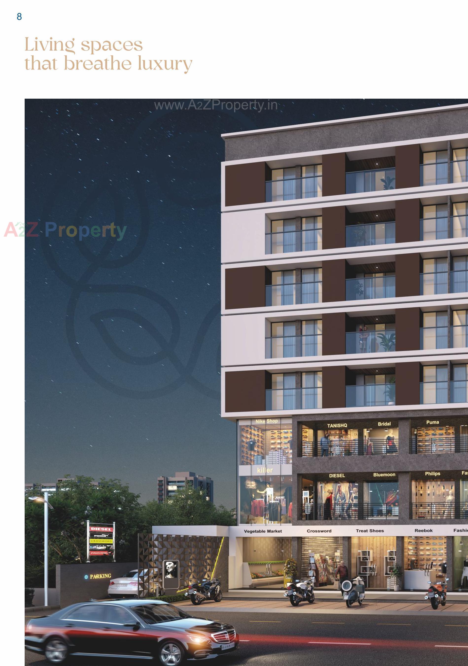 3D Elevation of real estate project Vaikunth Darshan located at Variav, Surat, Gujarat