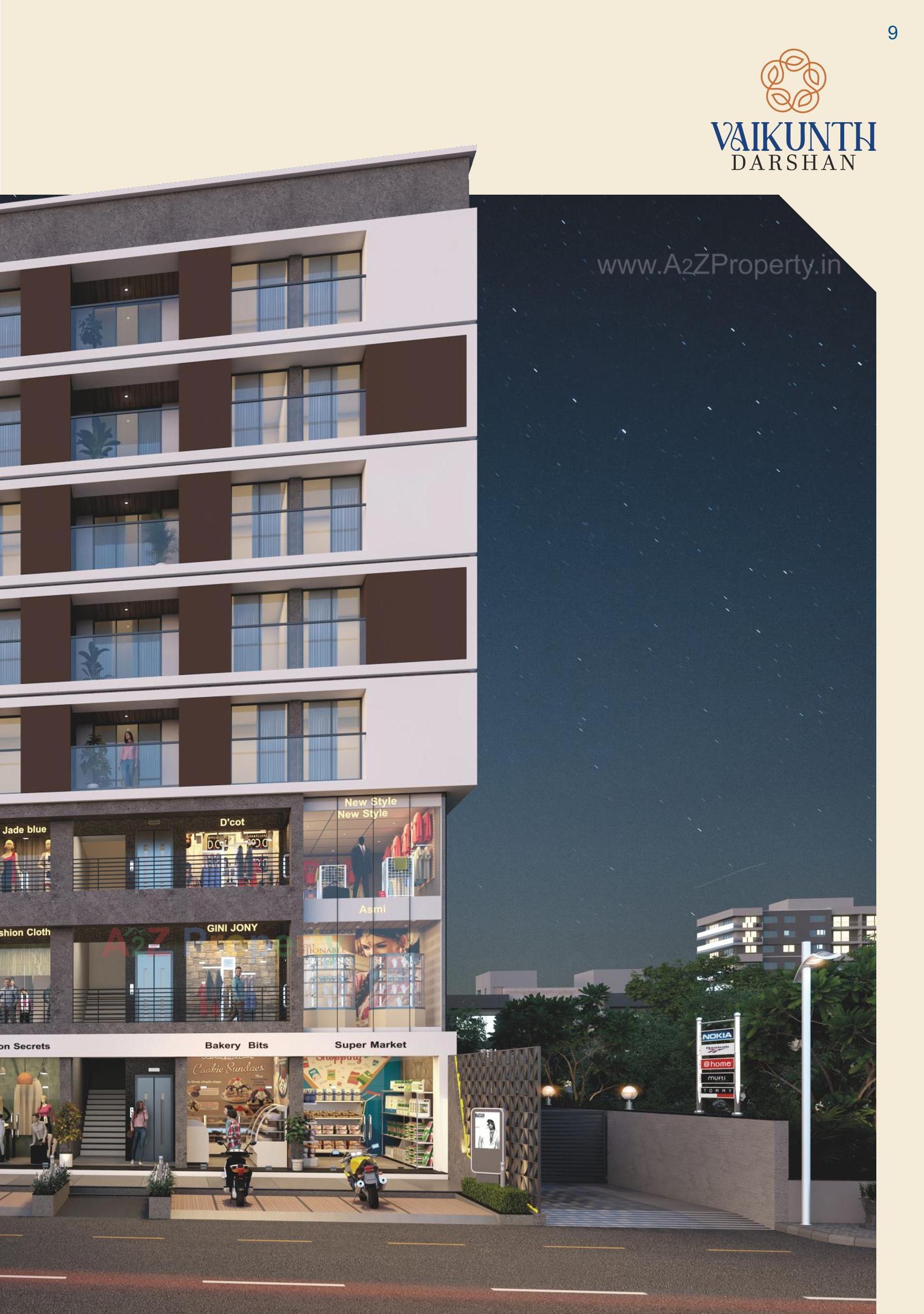 3D Elevation of real estate project Vaikunth Darshan located at Variav, Surat, Gujarat