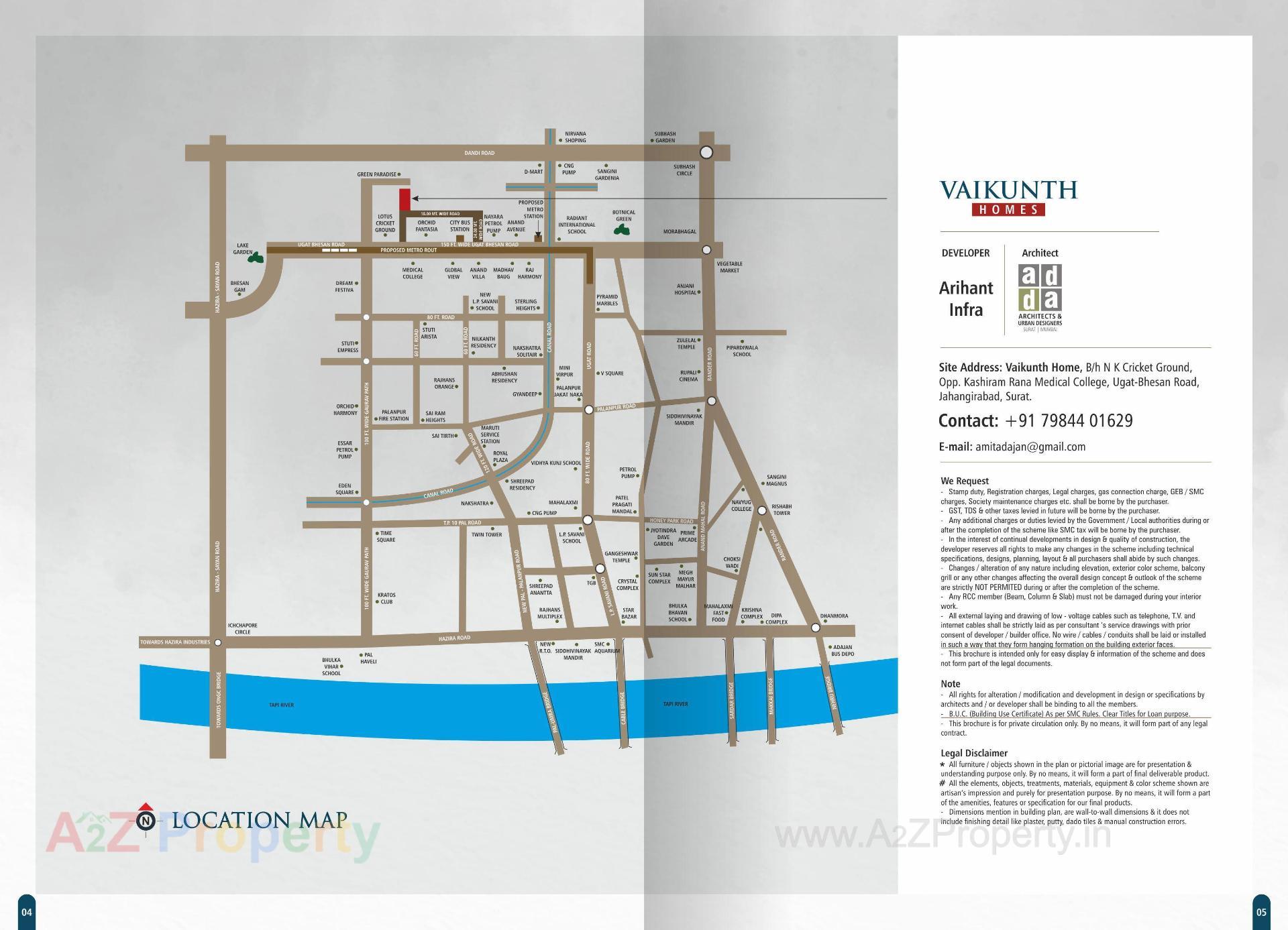  of real estate project Vaikunth Homes located at Jahangirabad, Surat, Gujarat