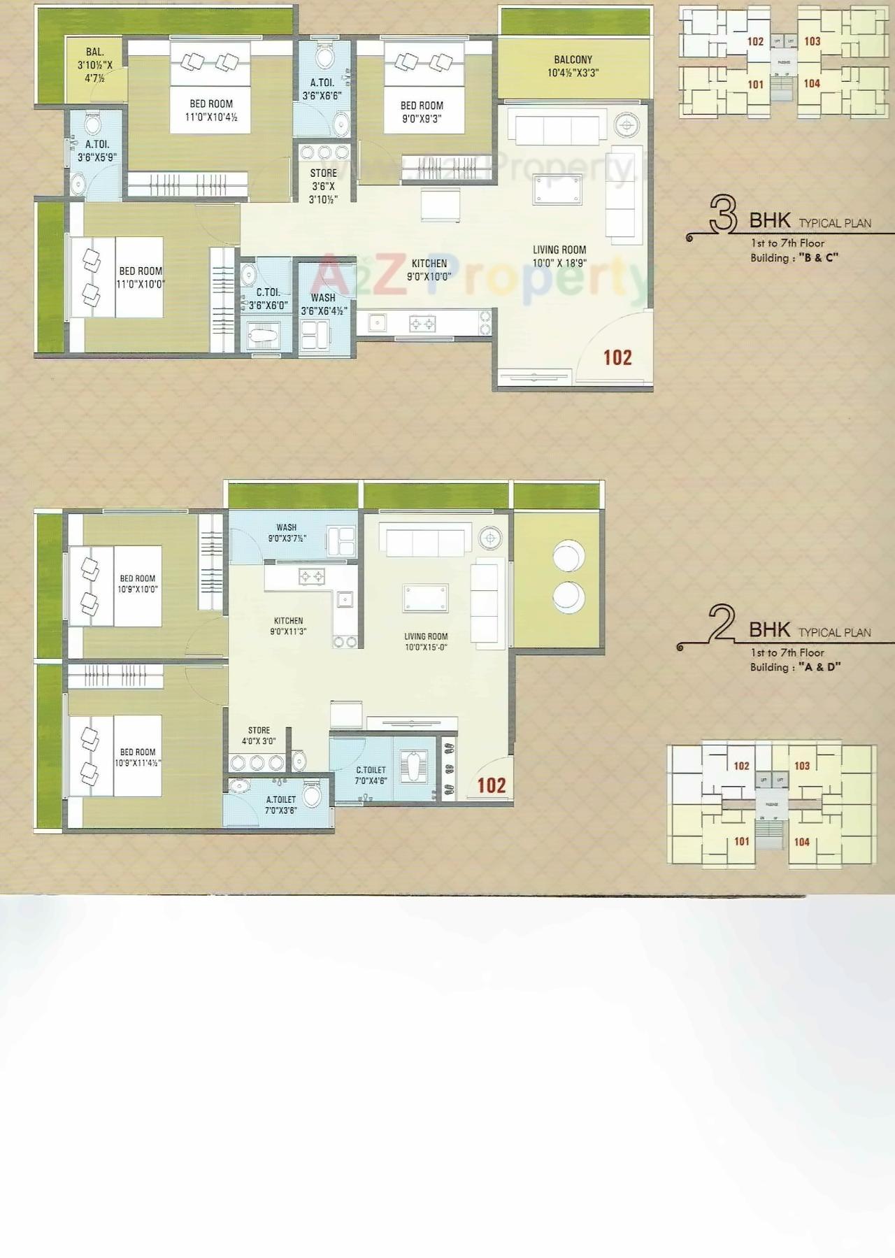 Layout of real estate project Vaikunth Residency located at Varachha, Surat, Gujarat