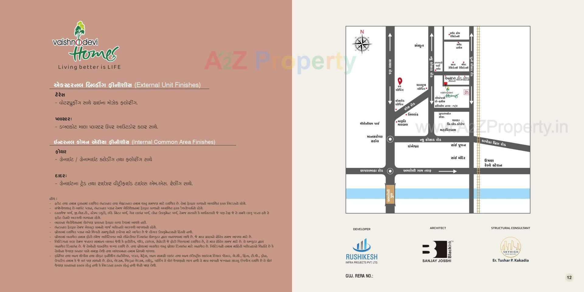  of real estate project Vaishnodevi Homes located at Kosad, Surat, Gujarat