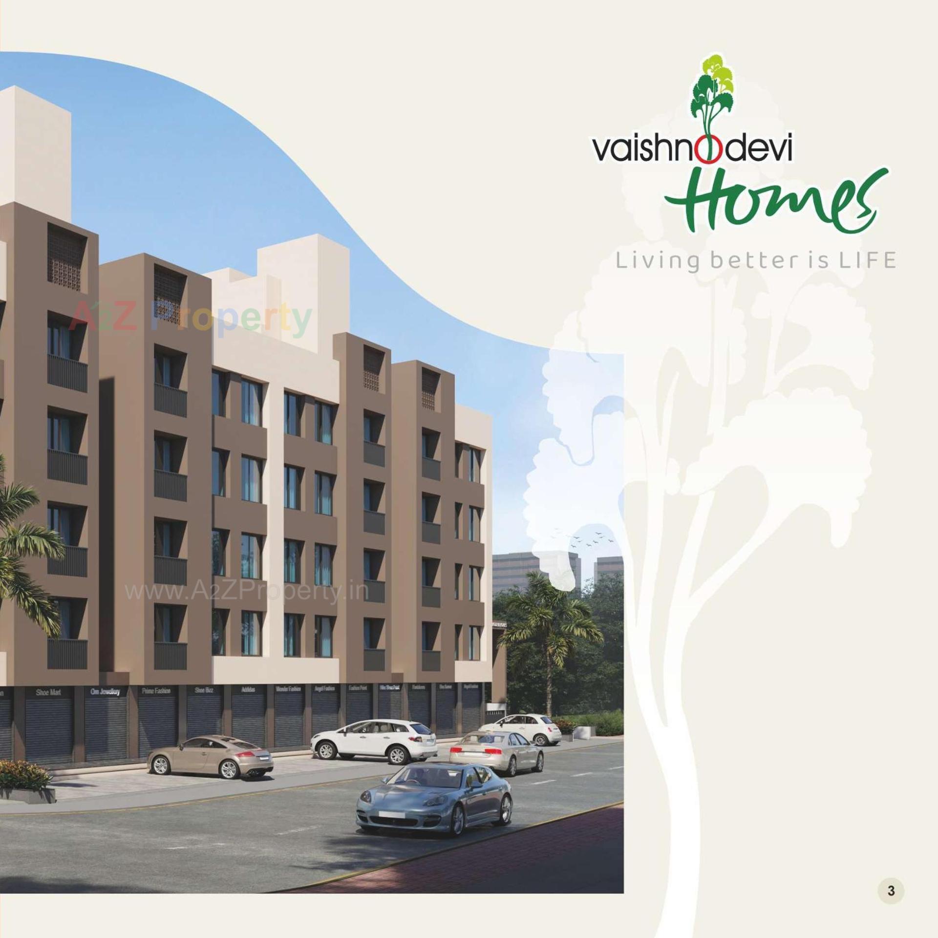 3D Elevation of real estate project Vaishnodevi Homes located at Kosad, Surat, Gujarat