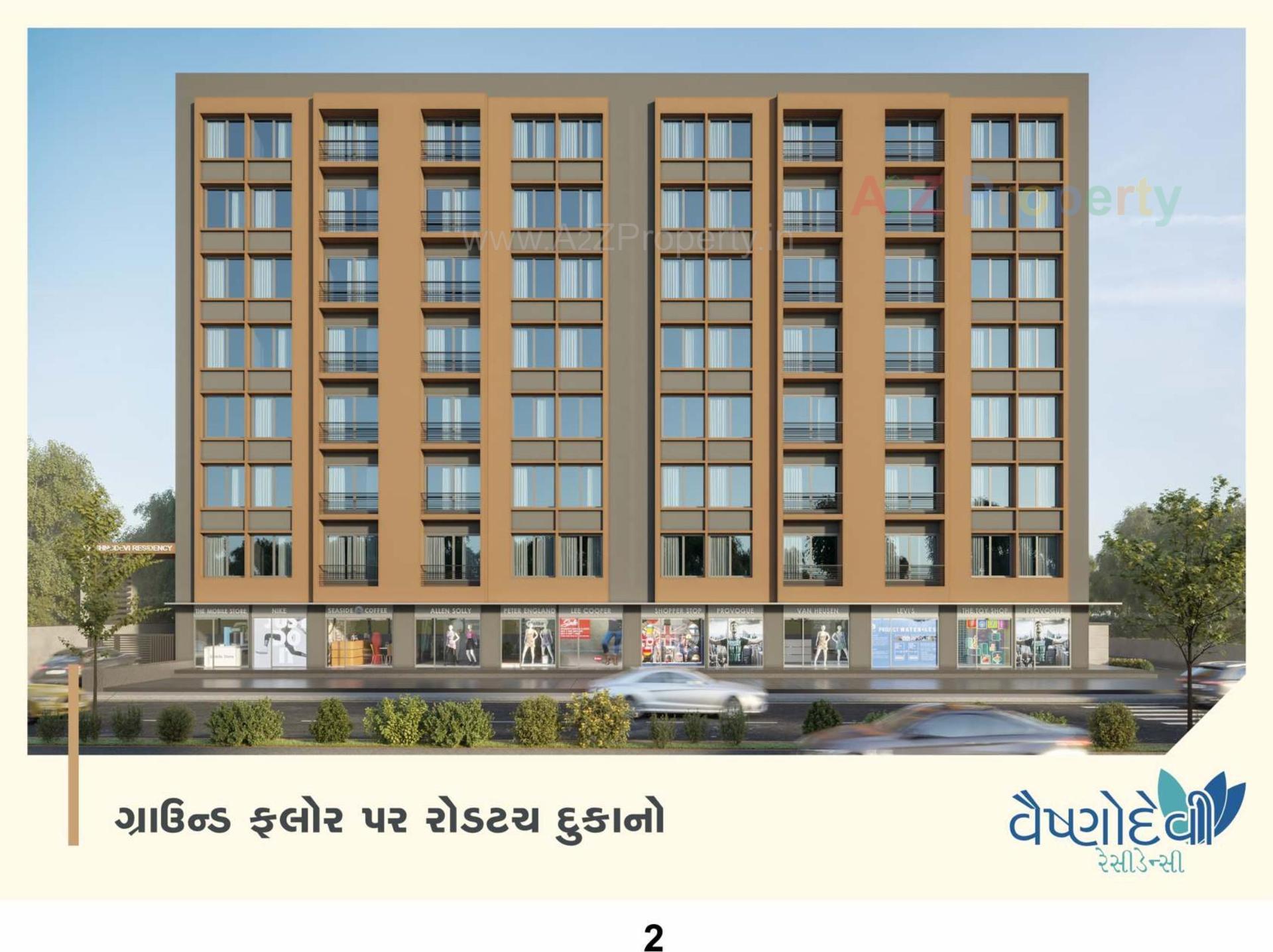 3D Elevation of real estate project Vaishnodevi Residency located at Kosad, Surat, Gujarat