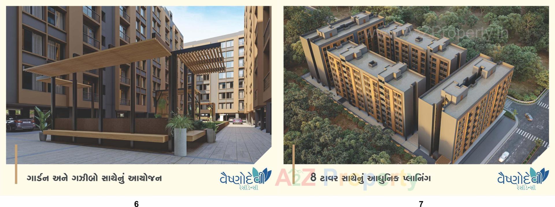 3D Elevation of real estate project Vaishnodevi Residency located at Kosad, Surat, Gujarat