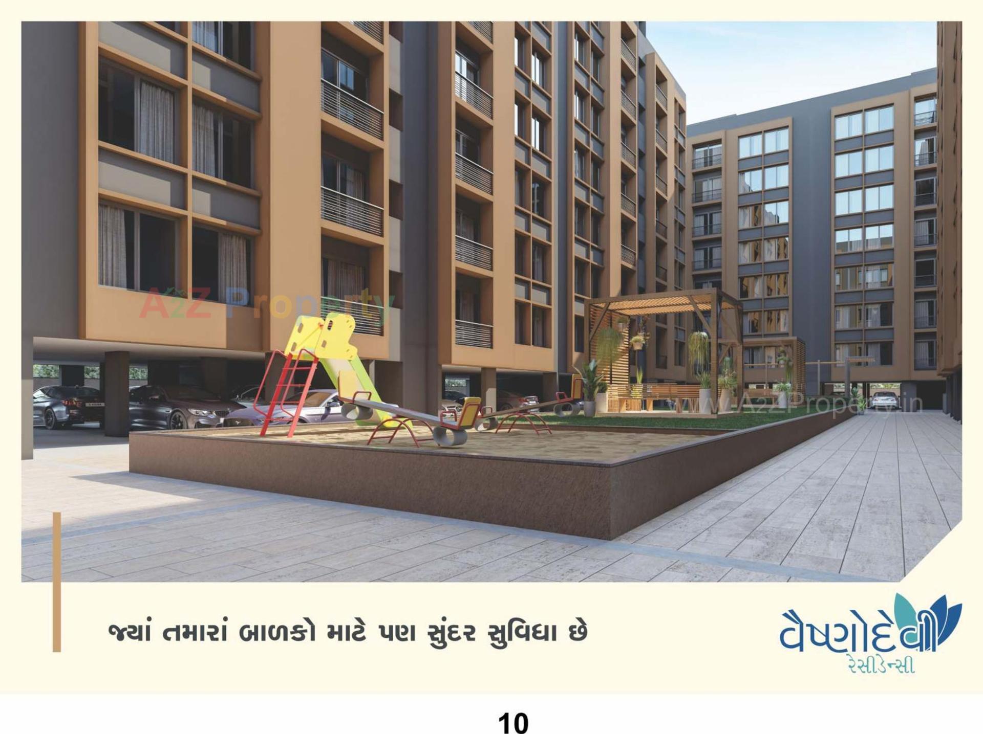 3D Elevation of real estate project Vaishnodevi Residency located at Kosad, Surat, Gujarat