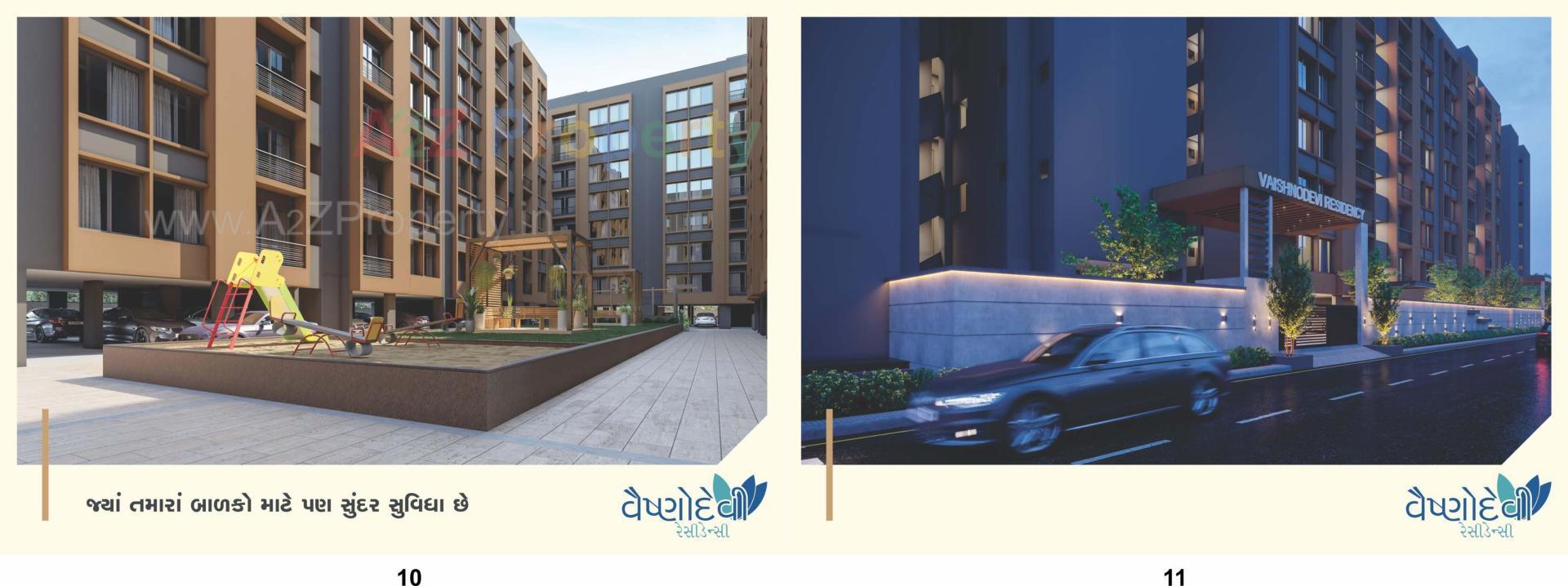 3D Elevation of real estate project Vaishnodevi Residency located at Kosad, Surat, Gujarat