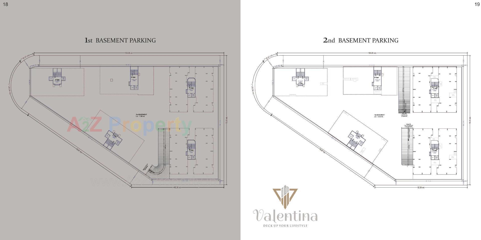 Layout of real estate project Valentina located at Abhva, Surat, Gujarat