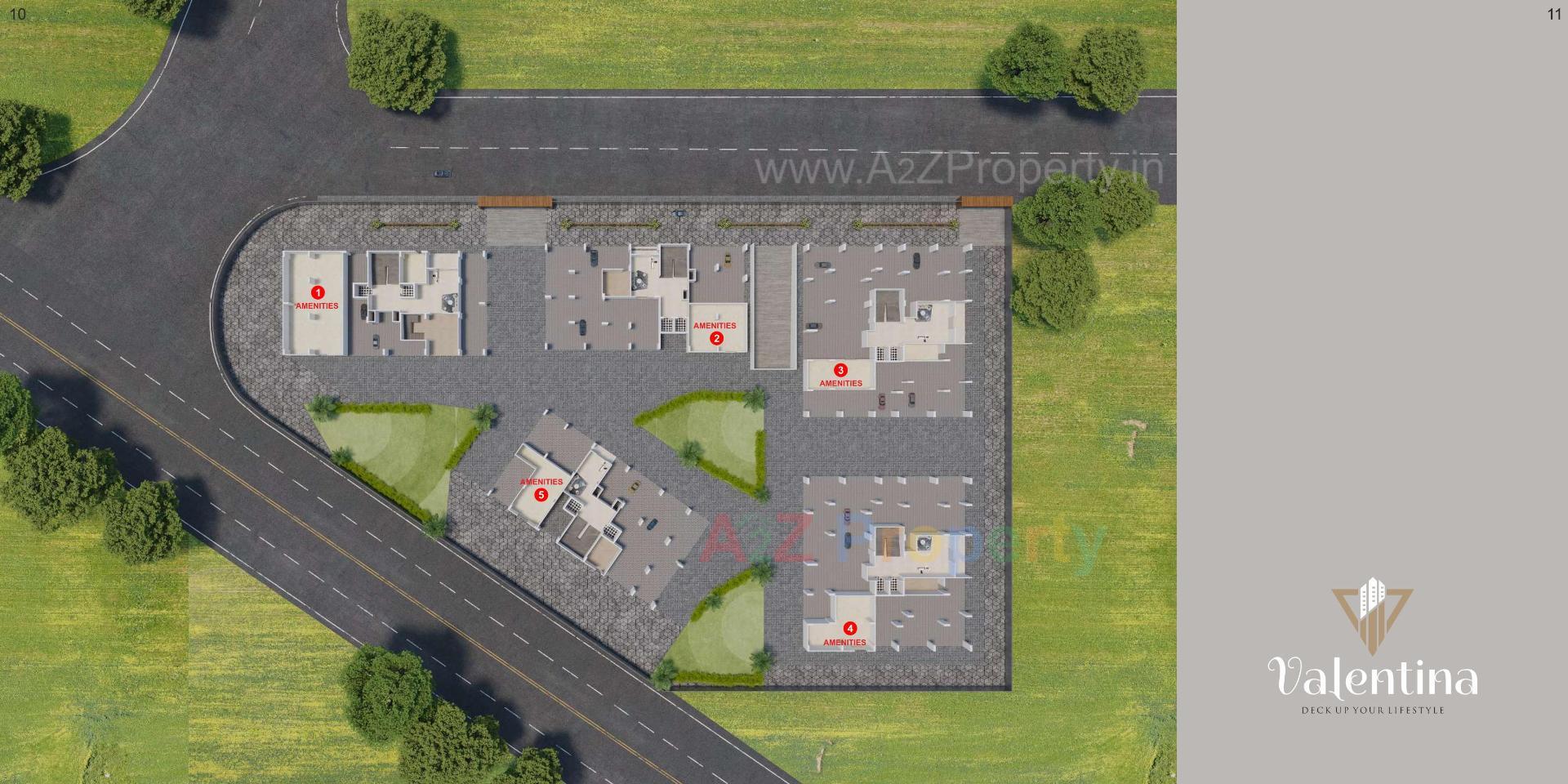 Layout of real estate project Valentina located at Abhva, Surat, Gujarat