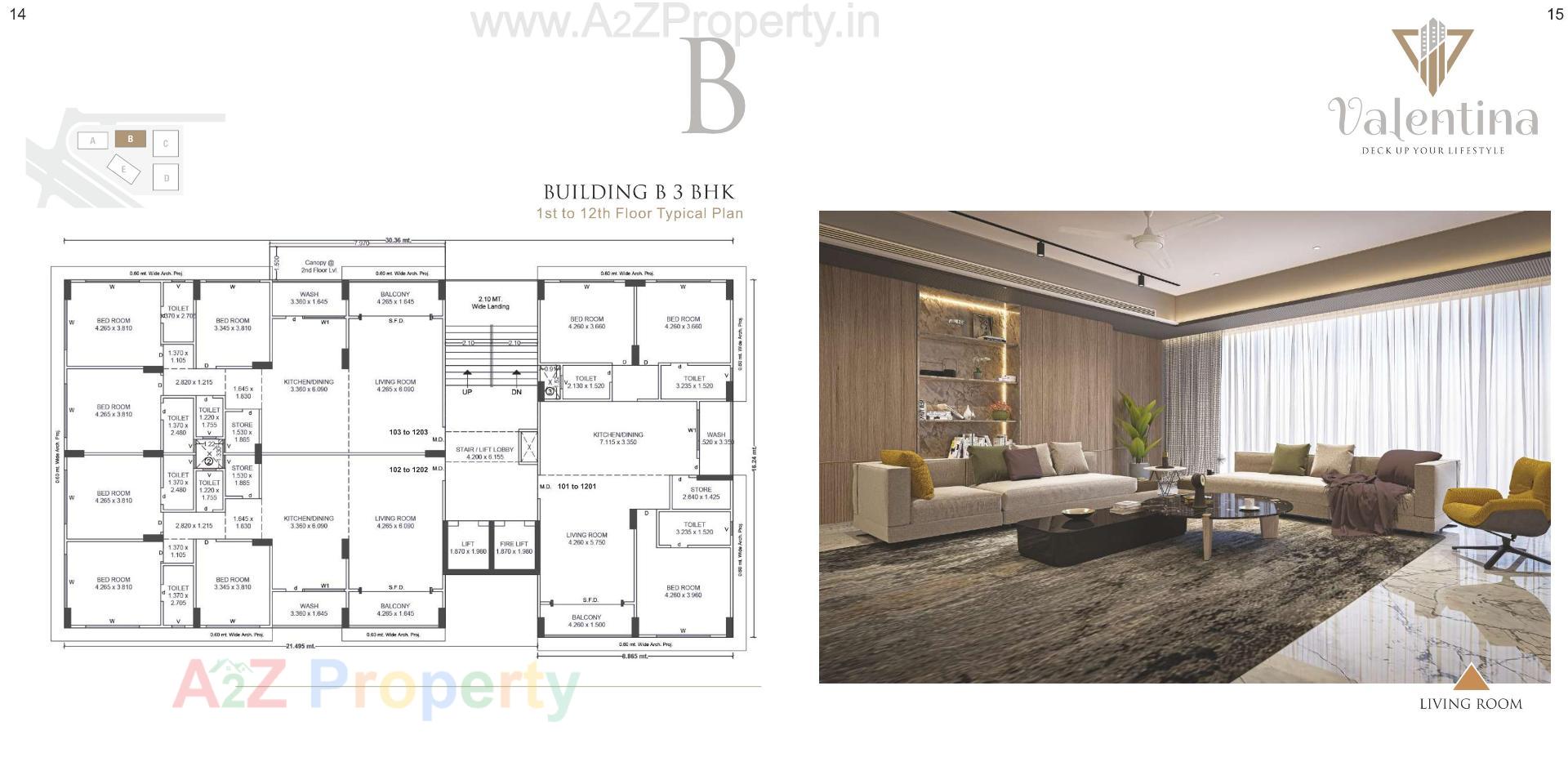 Layout of real estate project Valentina located at Abhva, Surat, Gujarat