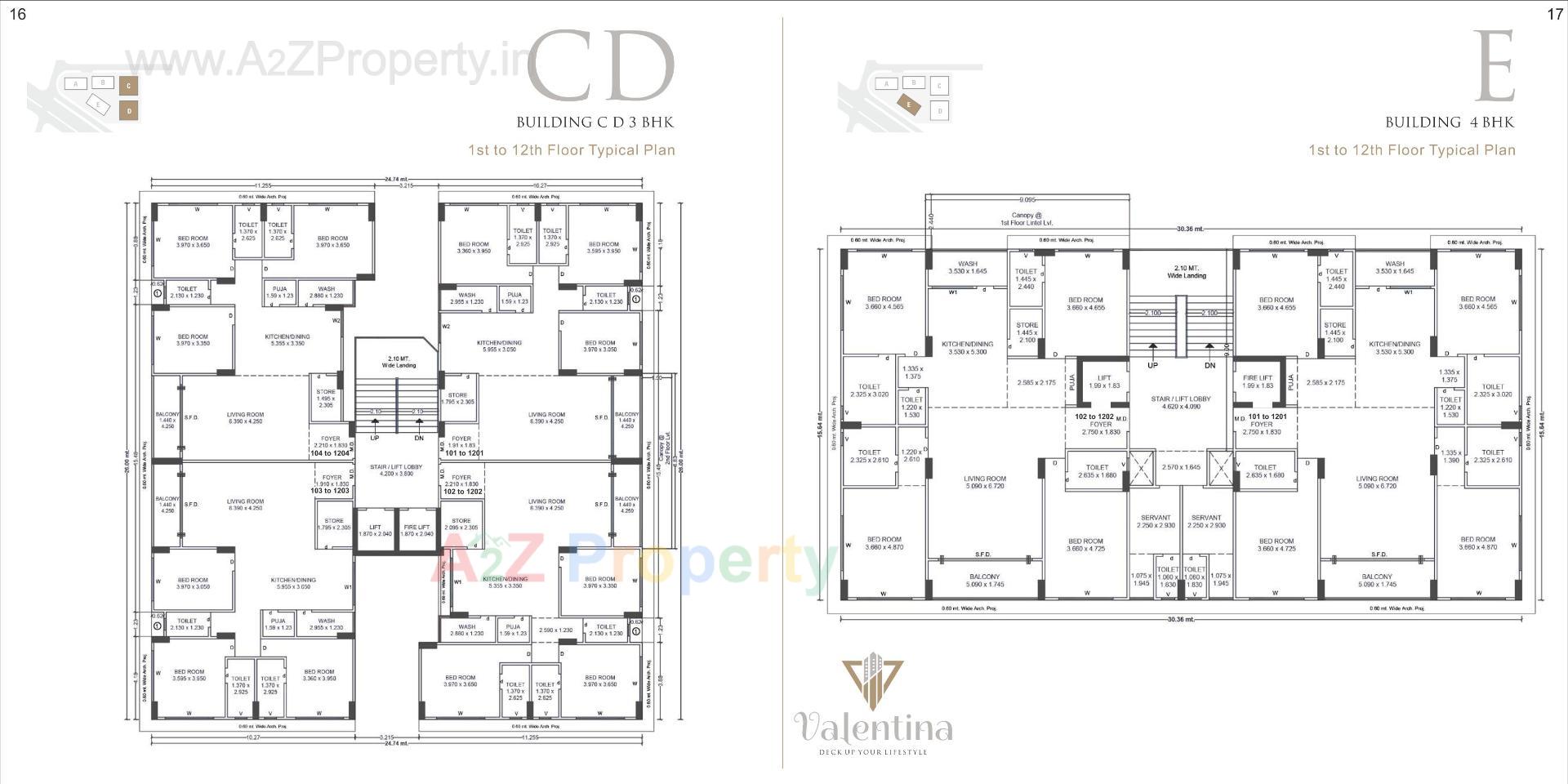 Layout of real estate project Valentina located at Abhva, Surat, Gujarat