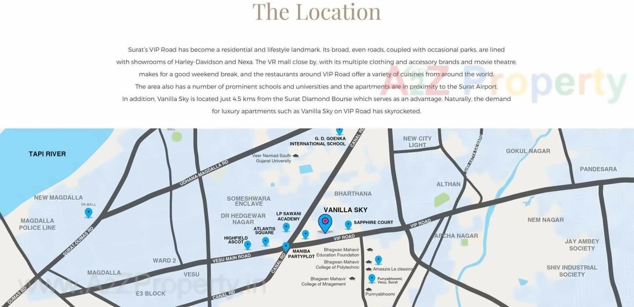  of real estate project Vanilla Sky located at Vesu, Surat, Gujarat