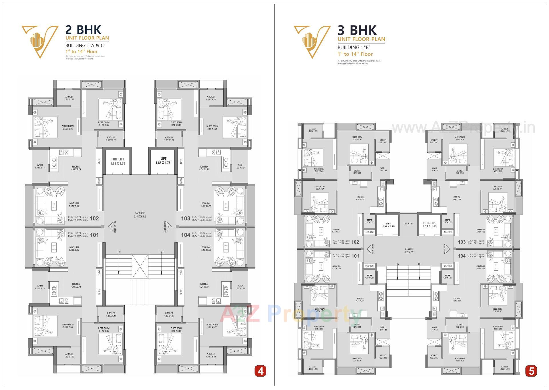 Layout of real estate project Vardan Luxuria located at Surat, Surat, Gujarat