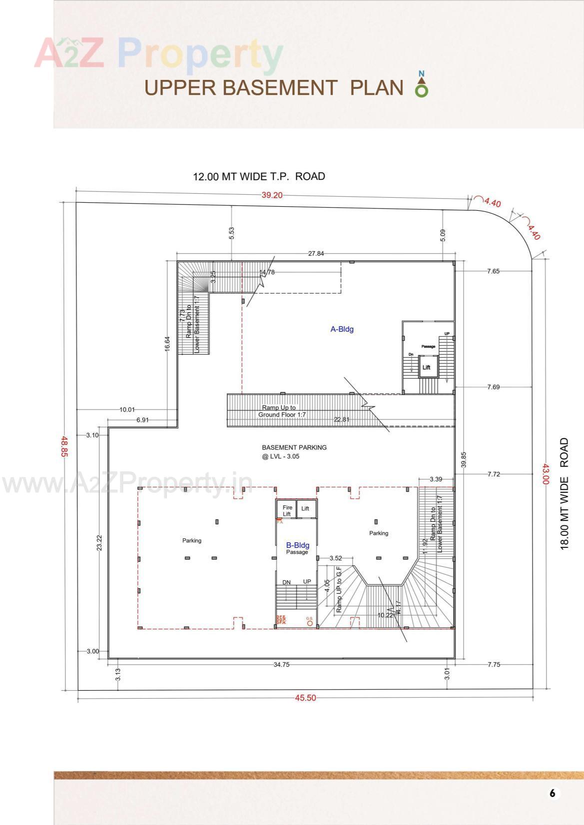 Layout of real estate project Vardhman Residency   Jain Aradhna Bhawan located at Bharthana, Surat, Gujarat