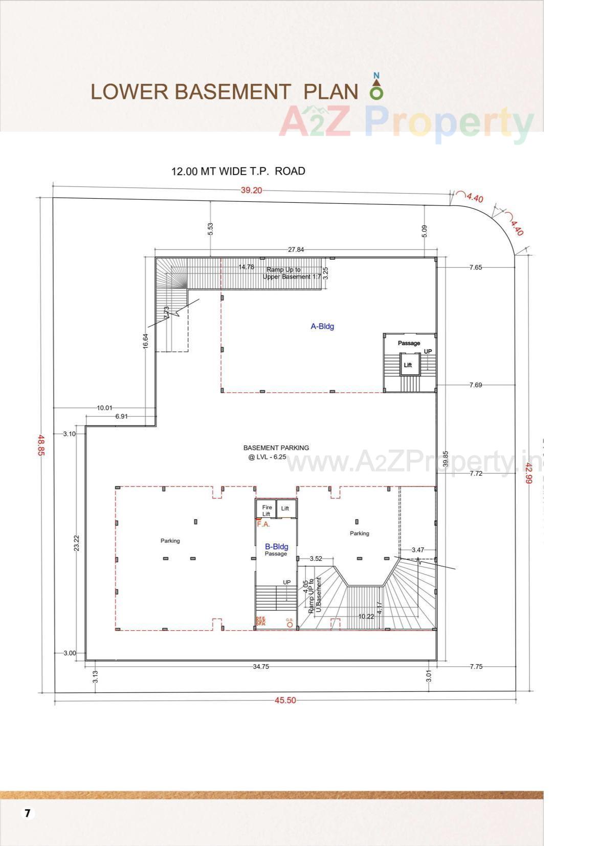 Layout of real estate project Vardhman Residency   Jain Aradhna Bhawan located at Bharthana, Surat, Gujarat
