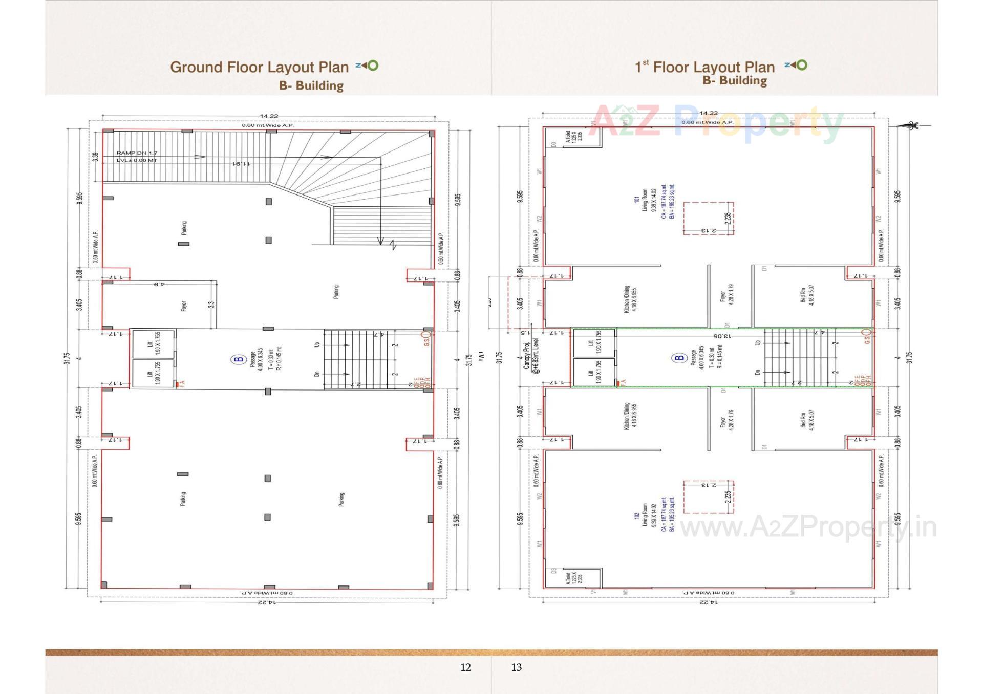 Layout of real estate project Vardhman Residency   Jain Aradhna Bhawan located at Bharthana, Surat, Gujarat