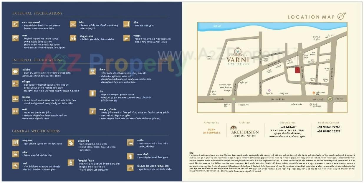  of real estate project Varni Residency located at Kholvad, Surat, Gujarat
