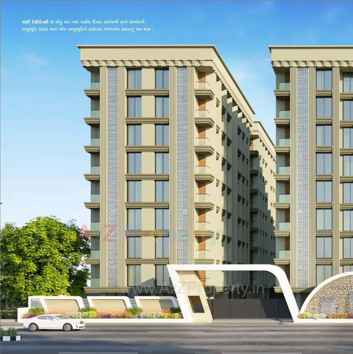 3D Elevation of real estate project Varni Residency located at Kholvad, Surat, Gujarat
