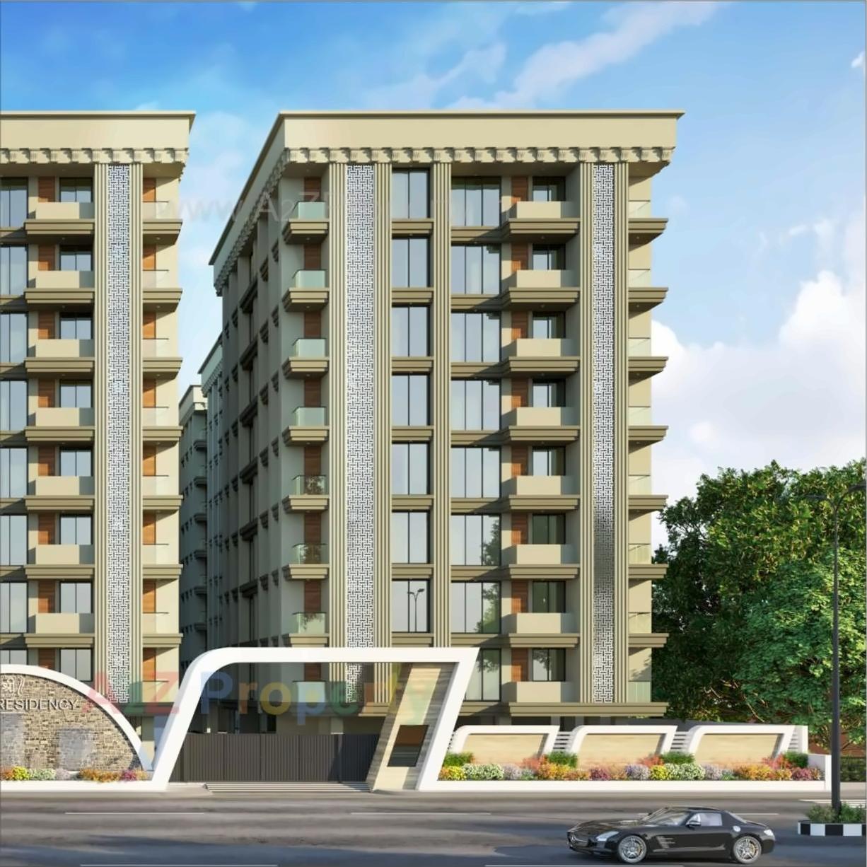 3D Elevation of real estate project Varni Residency located at Kholvad, Surat, Gujarat